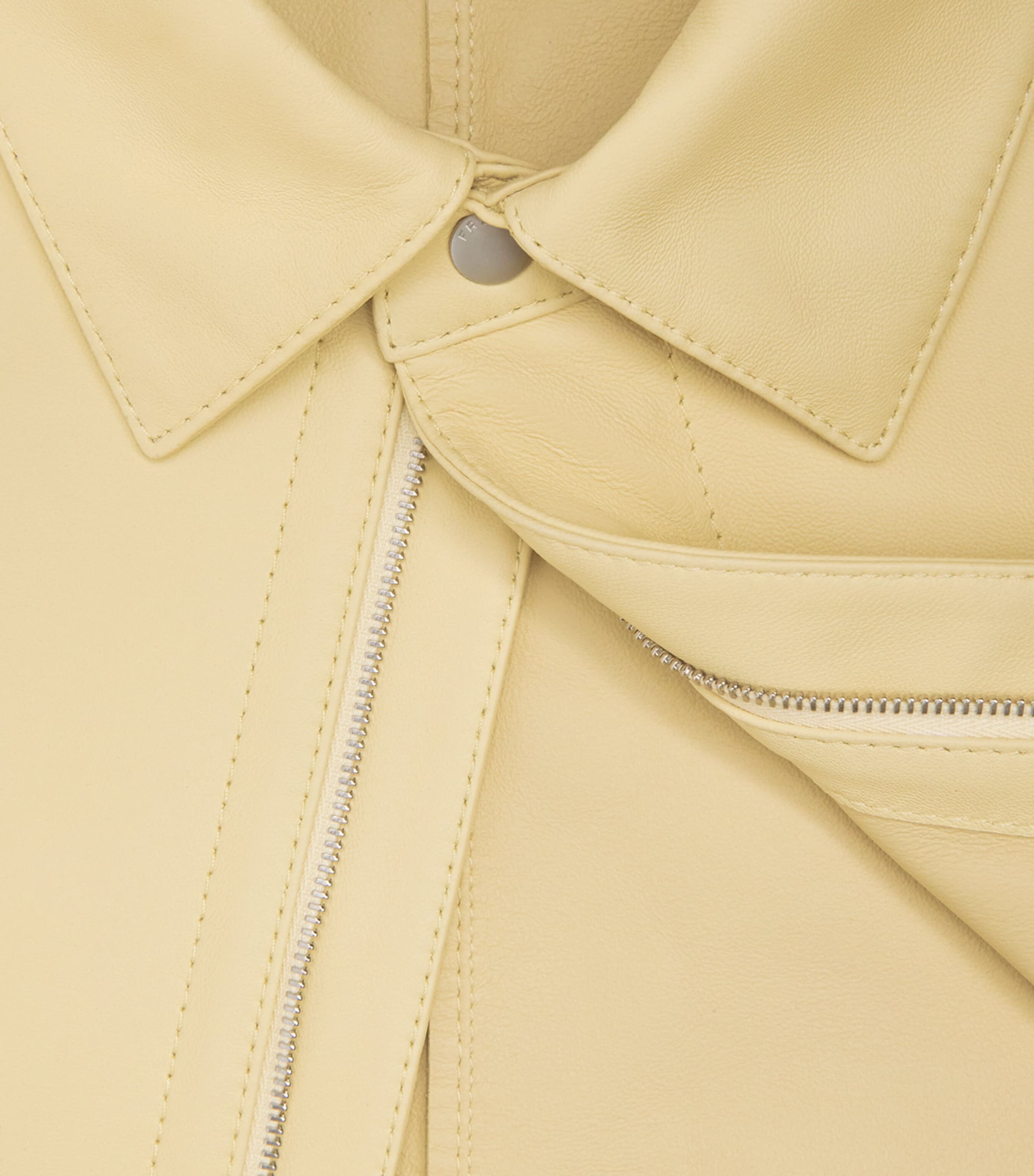 FRAME Mens Leather Zip-Up Overshirt Bdyw Image 6