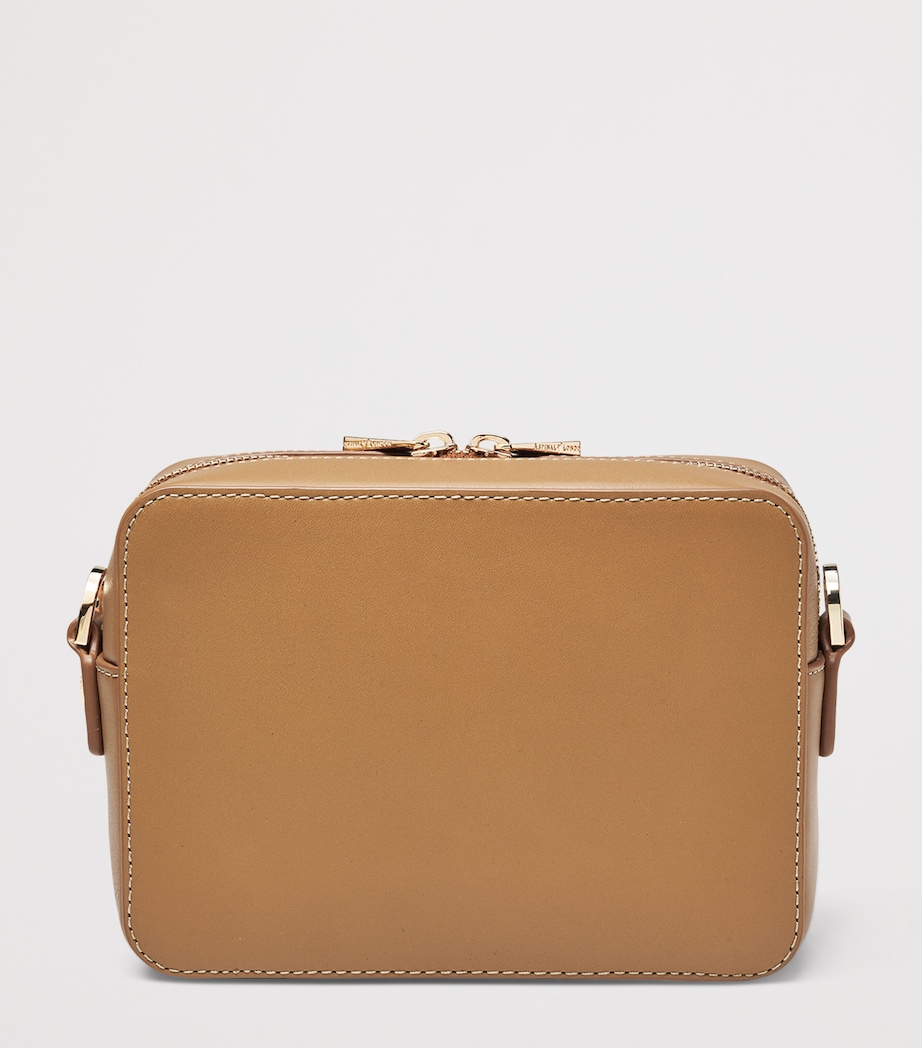 Houndstooth Raffia Leather Camera Bag NEUTRAL Image 3