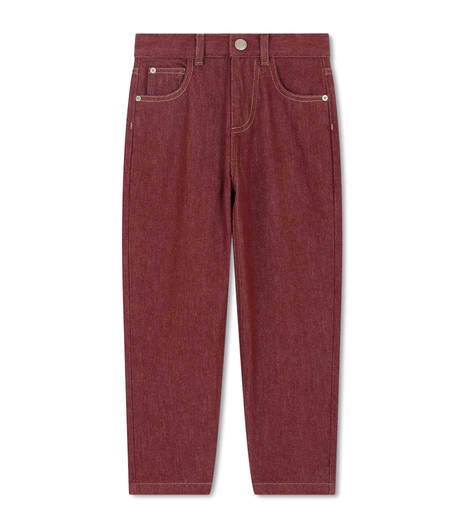 Organic Cotton Eloha Jeans (4-8 Years) BORDEAUX Image 1