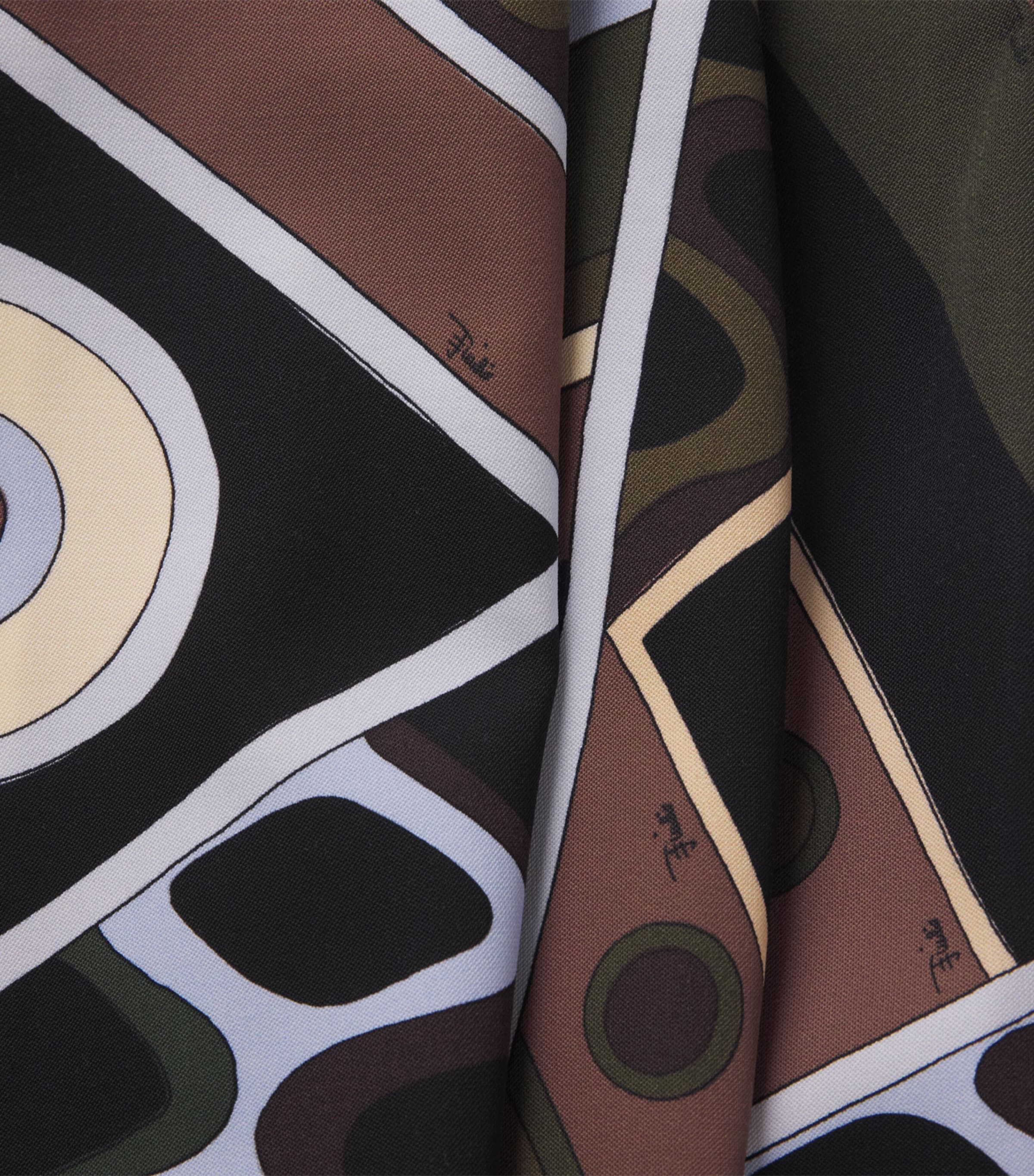 PUCCI Womens Wool Vivara Mini Skirt Khaki Image 6