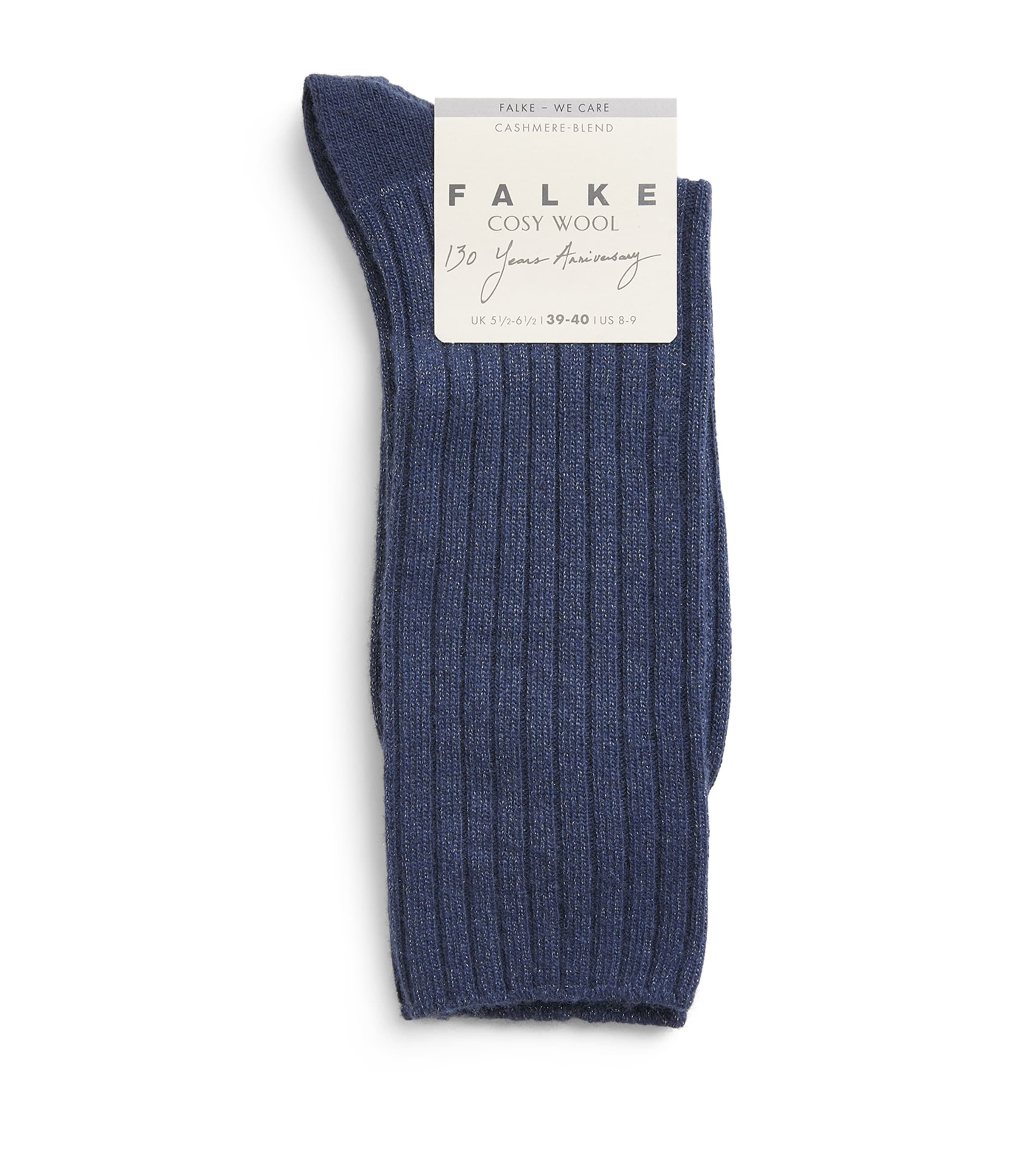 Falke Wool-blend Cosy Boot Socks In Blue