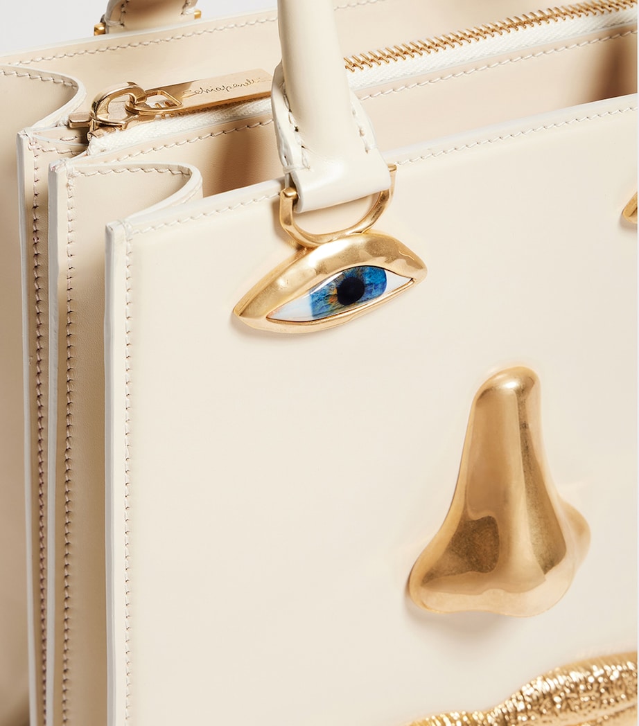 Schiaparelli Leather Face Top-Handle Bag Beige Image 8
