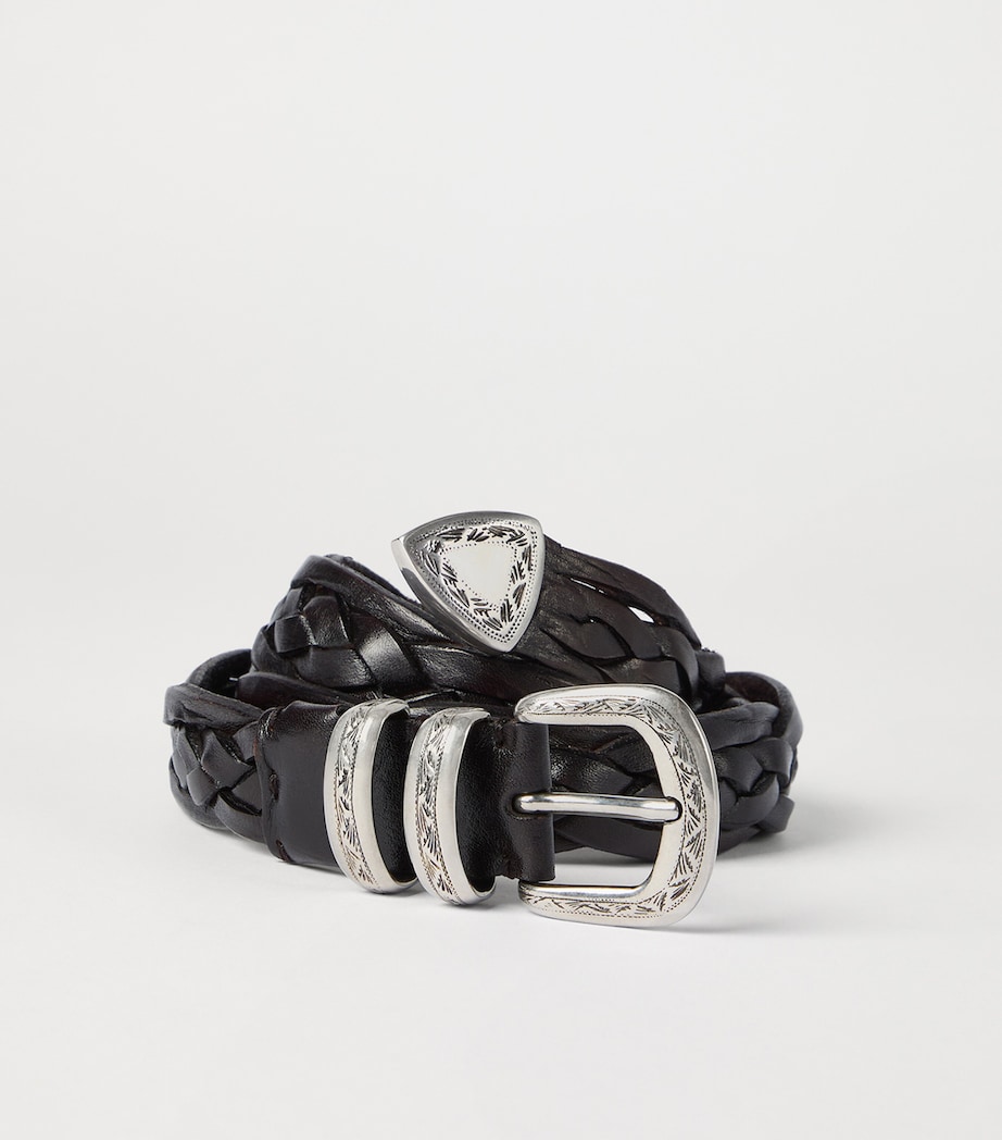 Brunello Cucinelli Calfskin Woven Belt Image 3