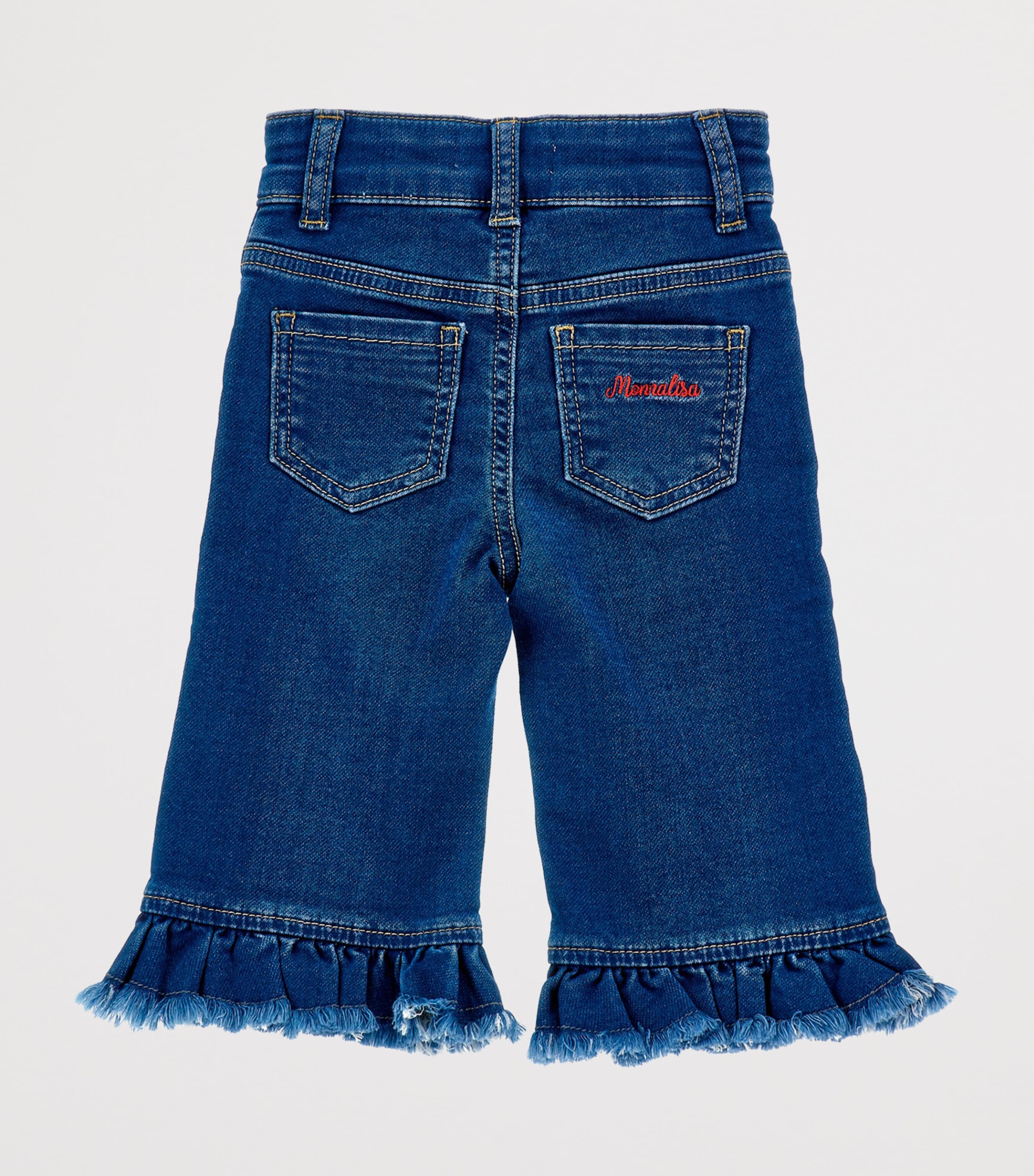 x Disney Ruffled Minnie Jeans (4-10 Years) BLU STONE DENIM Image 2