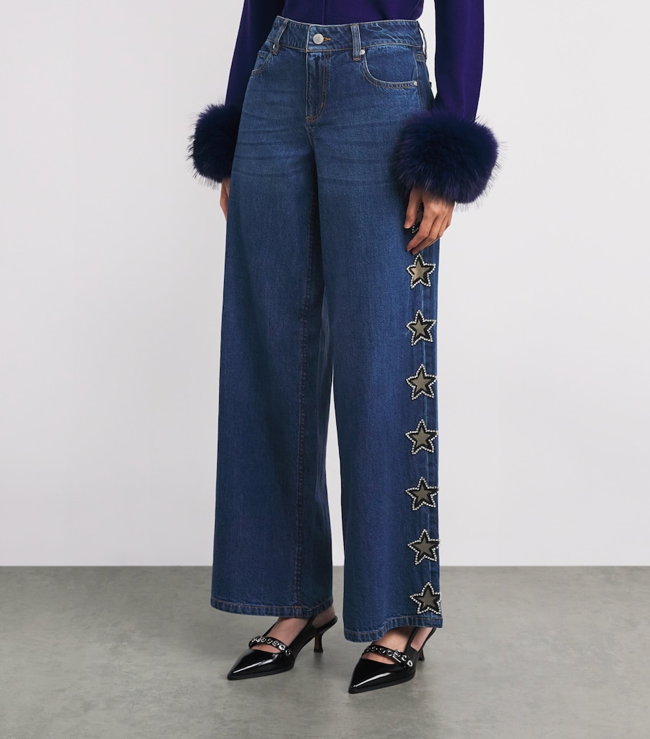 Amazing Embellished Wide-Leg Jeans H972 DARK RINSE Image 3