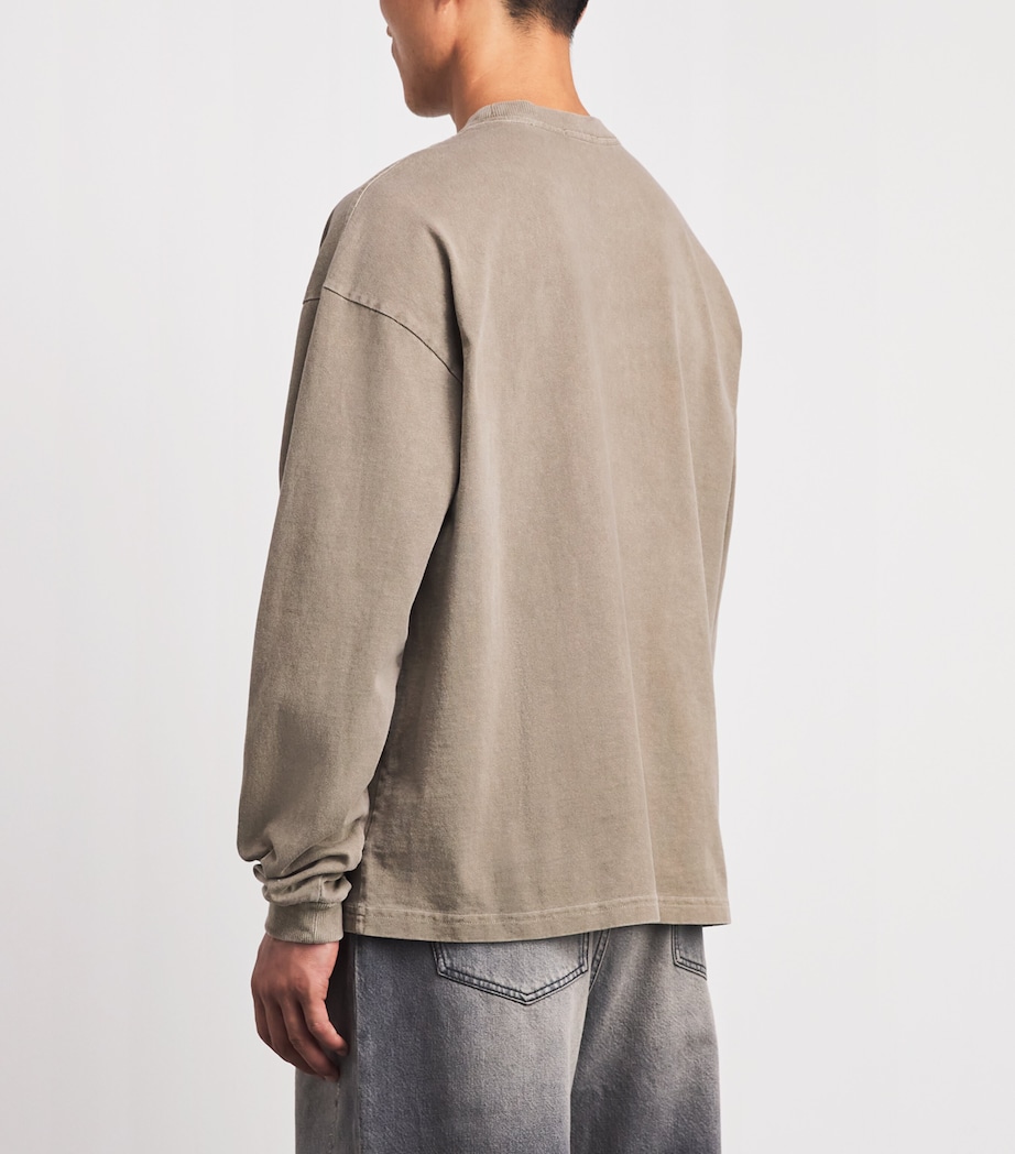 AGOLDE Mens Cotton Lucan Long-Sleeve T-Shirt Trail Image 5