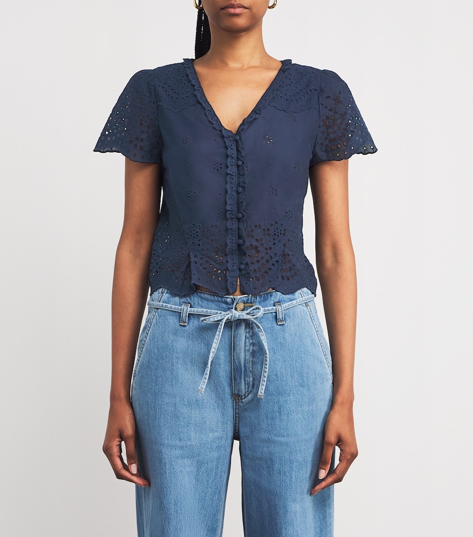 Cotton Quinta Top NAVY Image 3