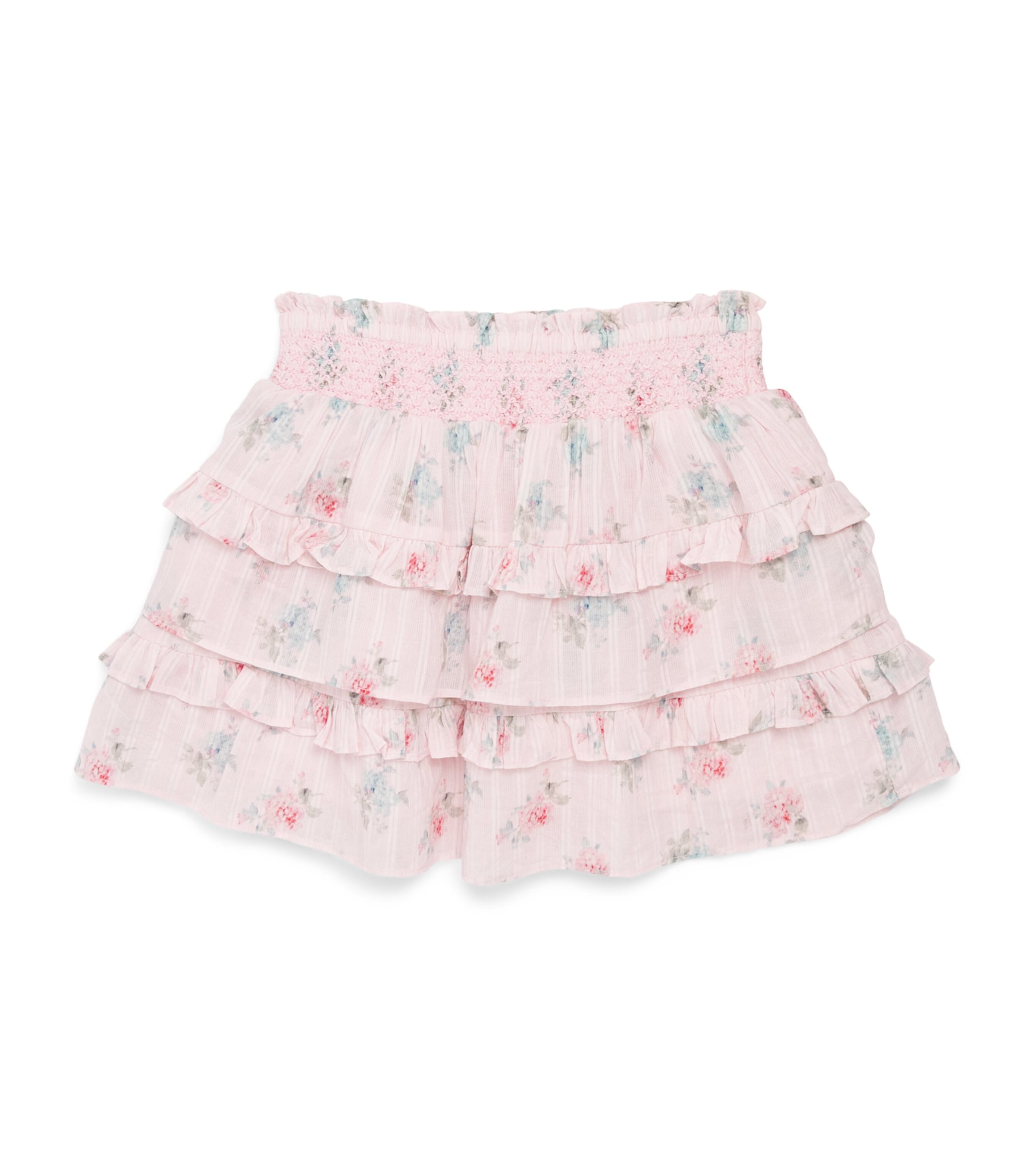 LoveShackFancy Cotton Printed Billie Skirt (2-6 Years) Eudrseau De Rose Image 1