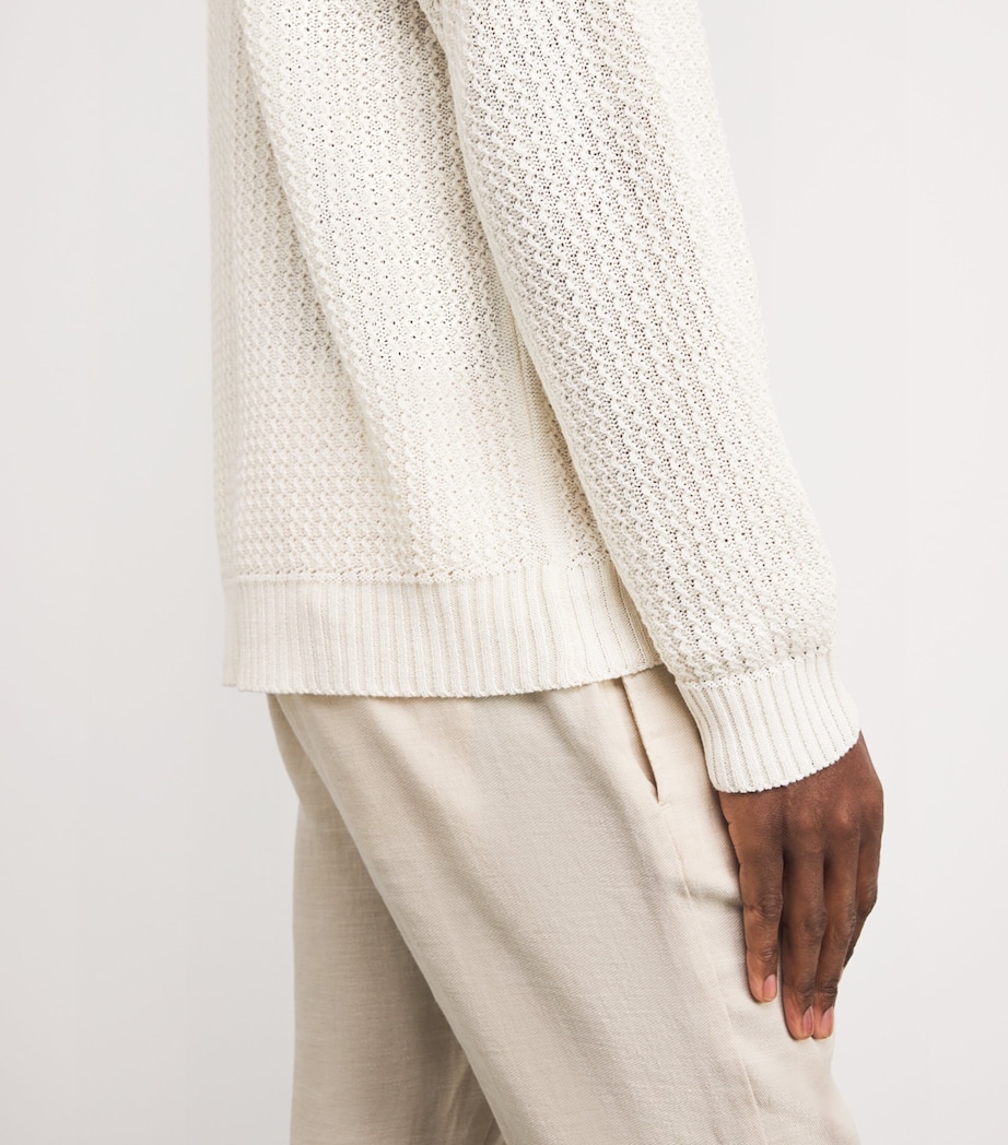 Linen Jardim Sweater 391-OFF-WHITE Image 6