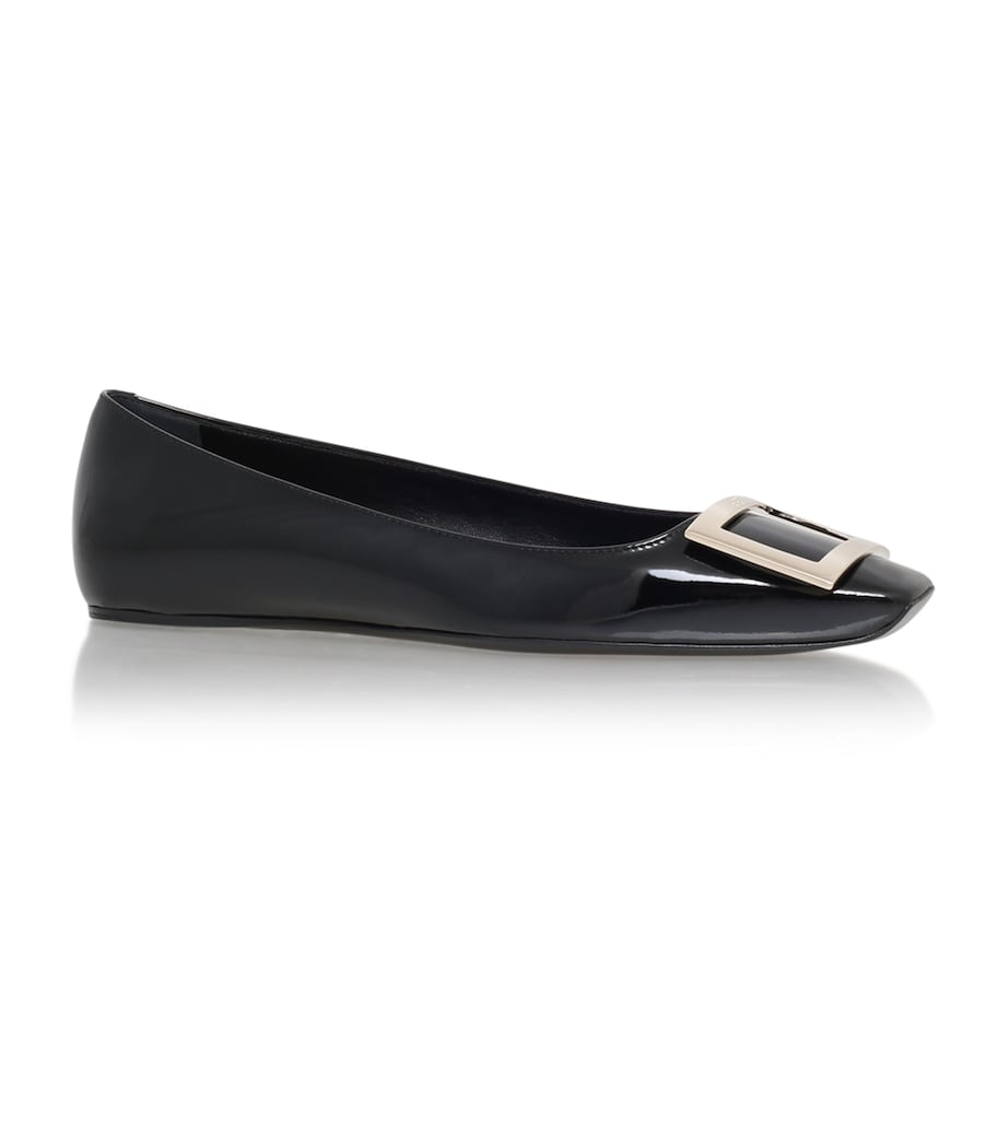 Patent Quadrata Trompette Ballet Flats BLACK Image 1