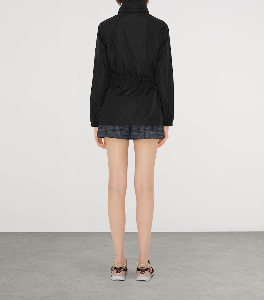 Technical Adaptable Check-Trim Parka BLACK Image 3