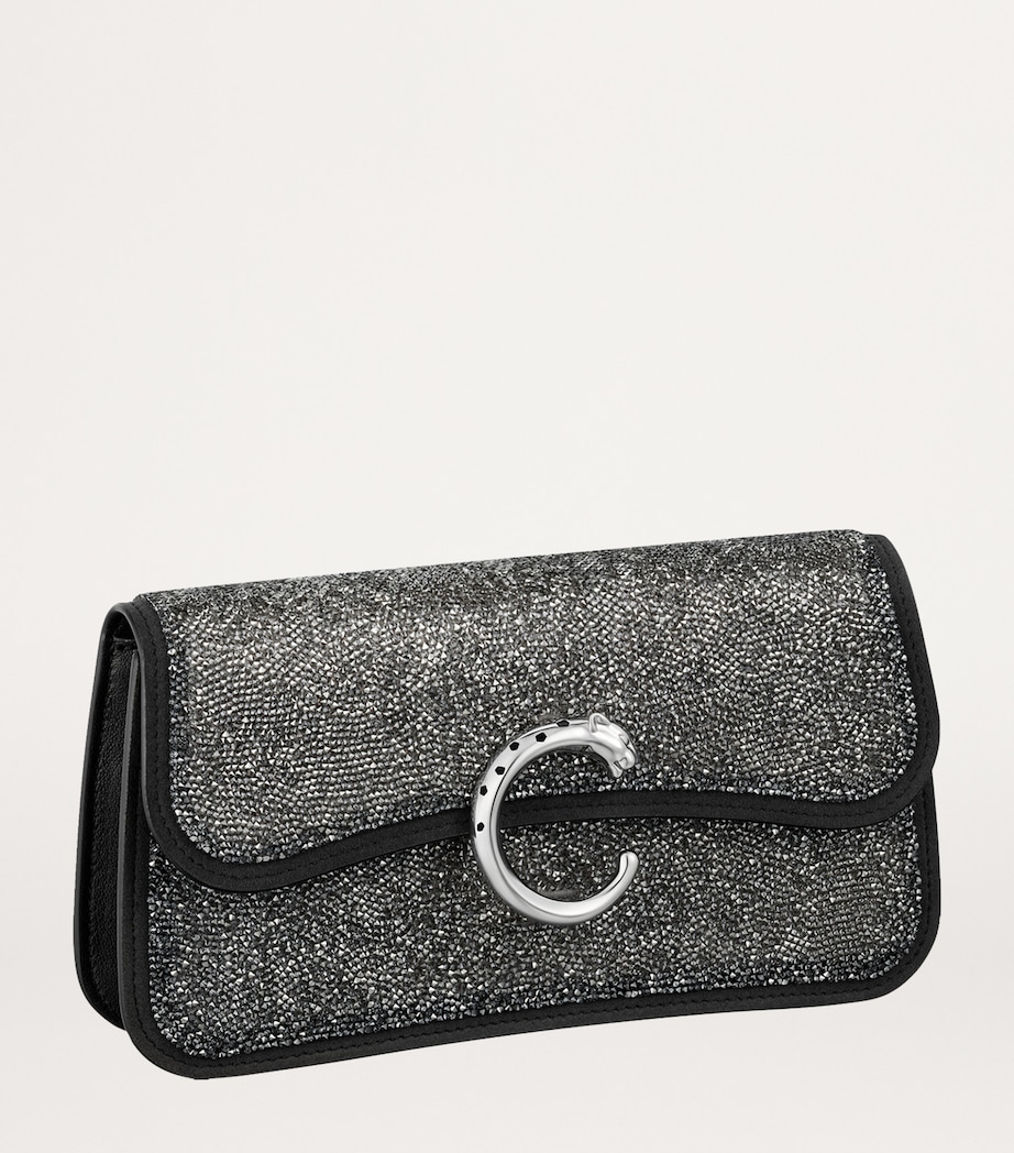 Mini Embellished Panthère de Cartier Cross-Body Bag SILVER & BLACK Image 3