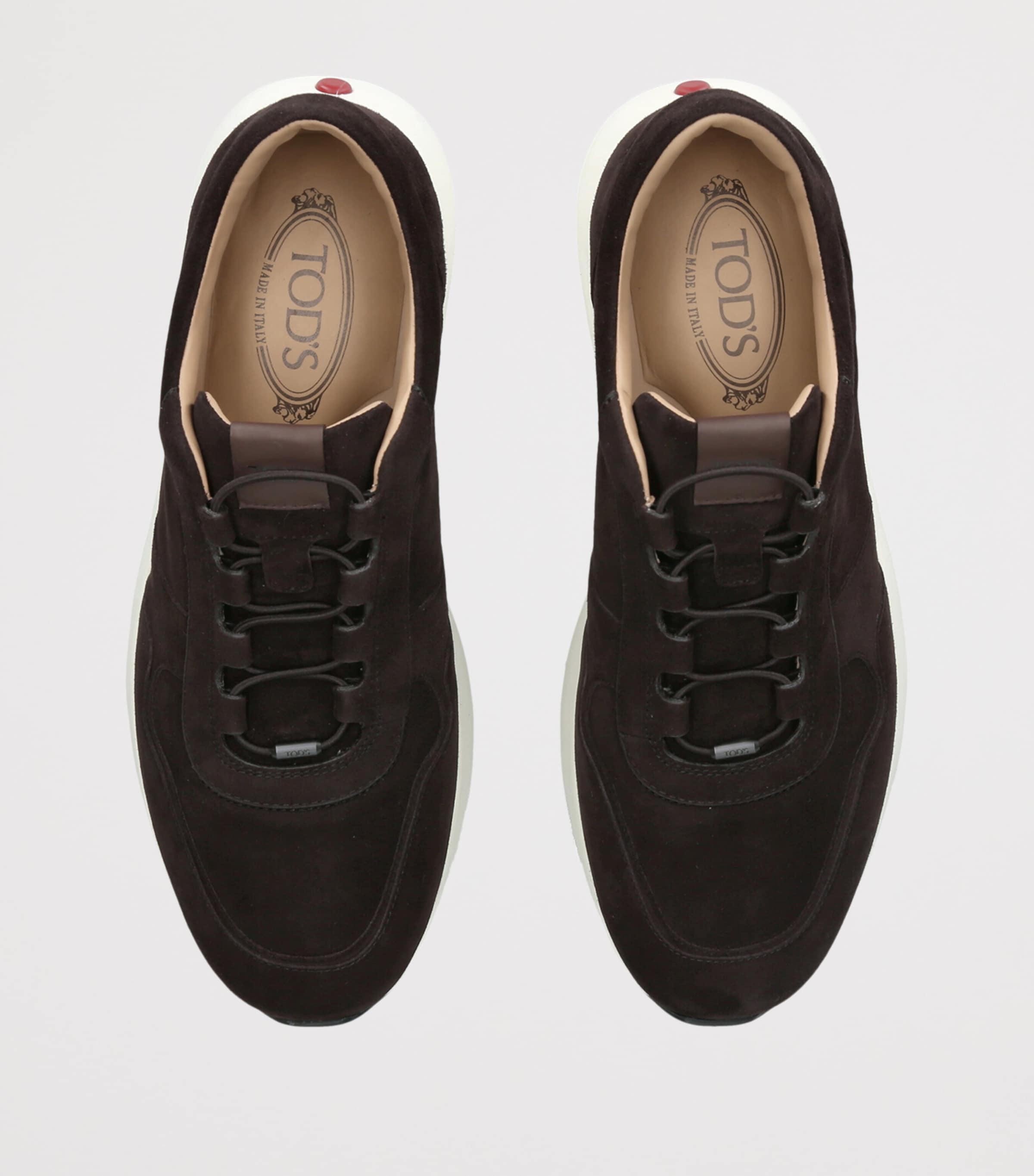 Tod's Suede Elastic Cassetta Sneakers Dark Brown Image 3