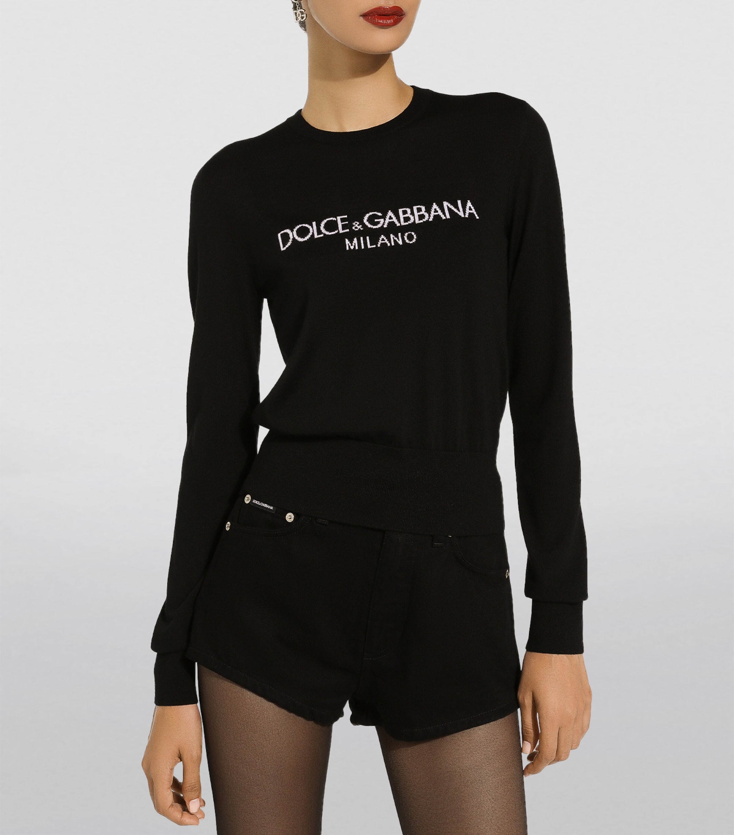 Wool Logo Sweater N0000-BLACK Image 3