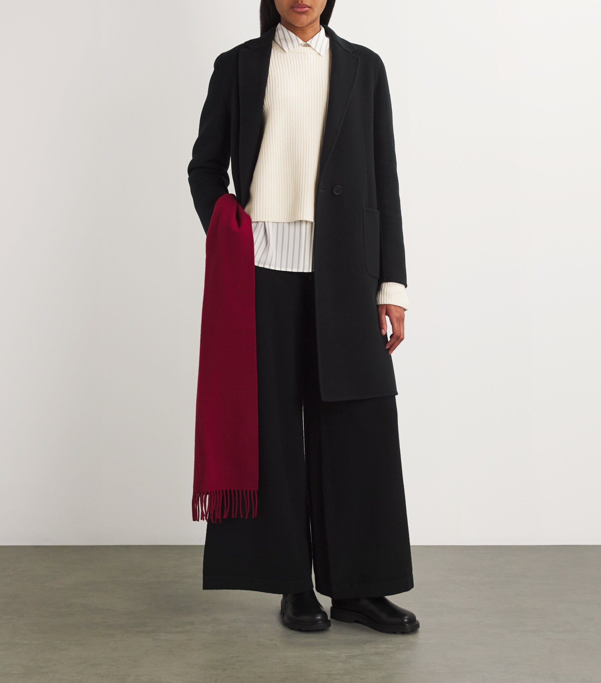 Cashmere Coat RU6432 BLACK Image 2