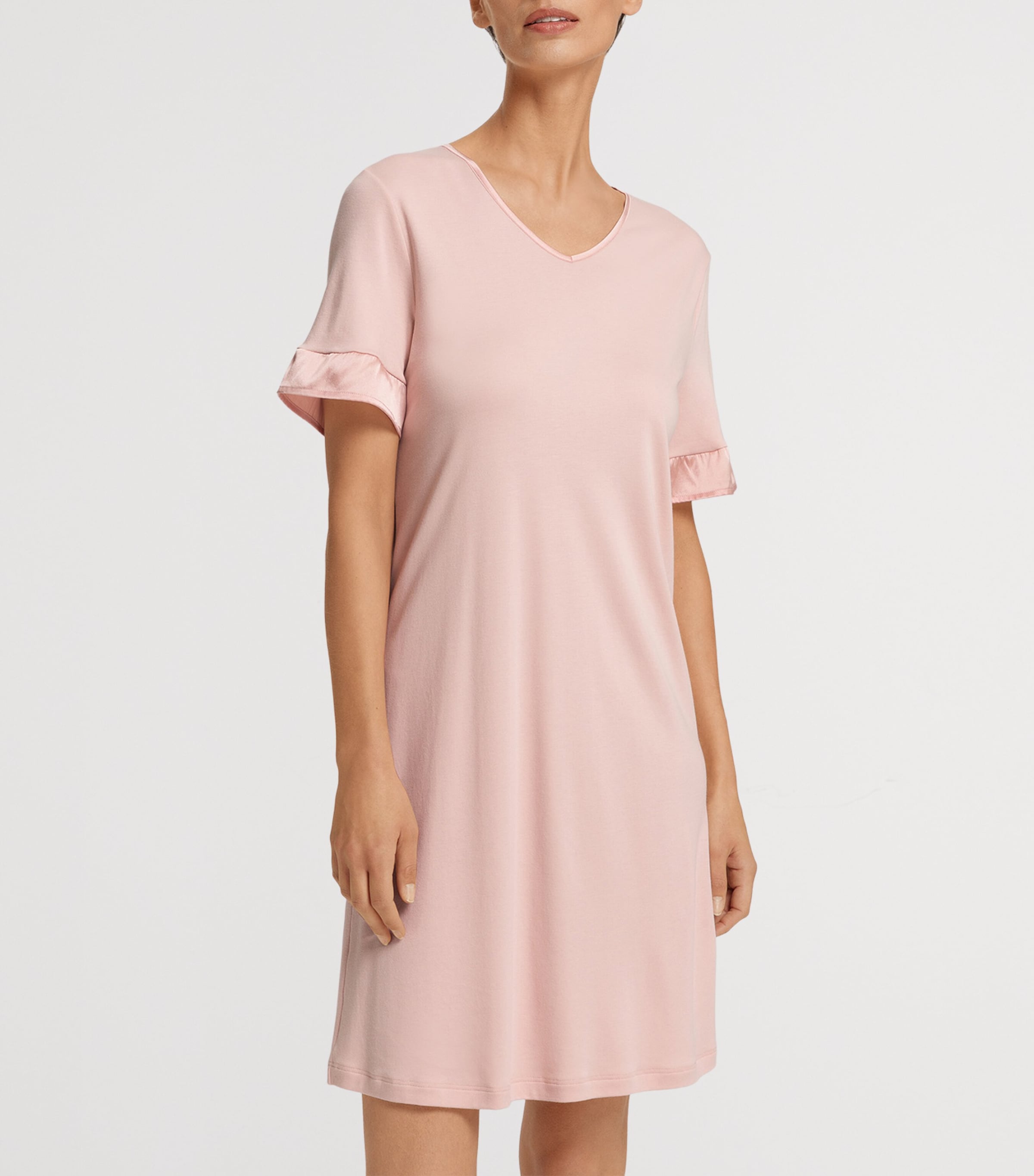 Cotton-Blend Short-Sleeve Claire Nightdress PINK/ROSE Image 3