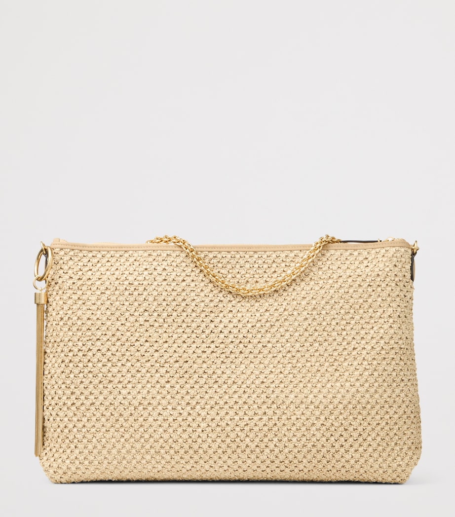Callie Maxi Raffia Shoulder Bag NATURAL/COFFEE/GOLD Image 3