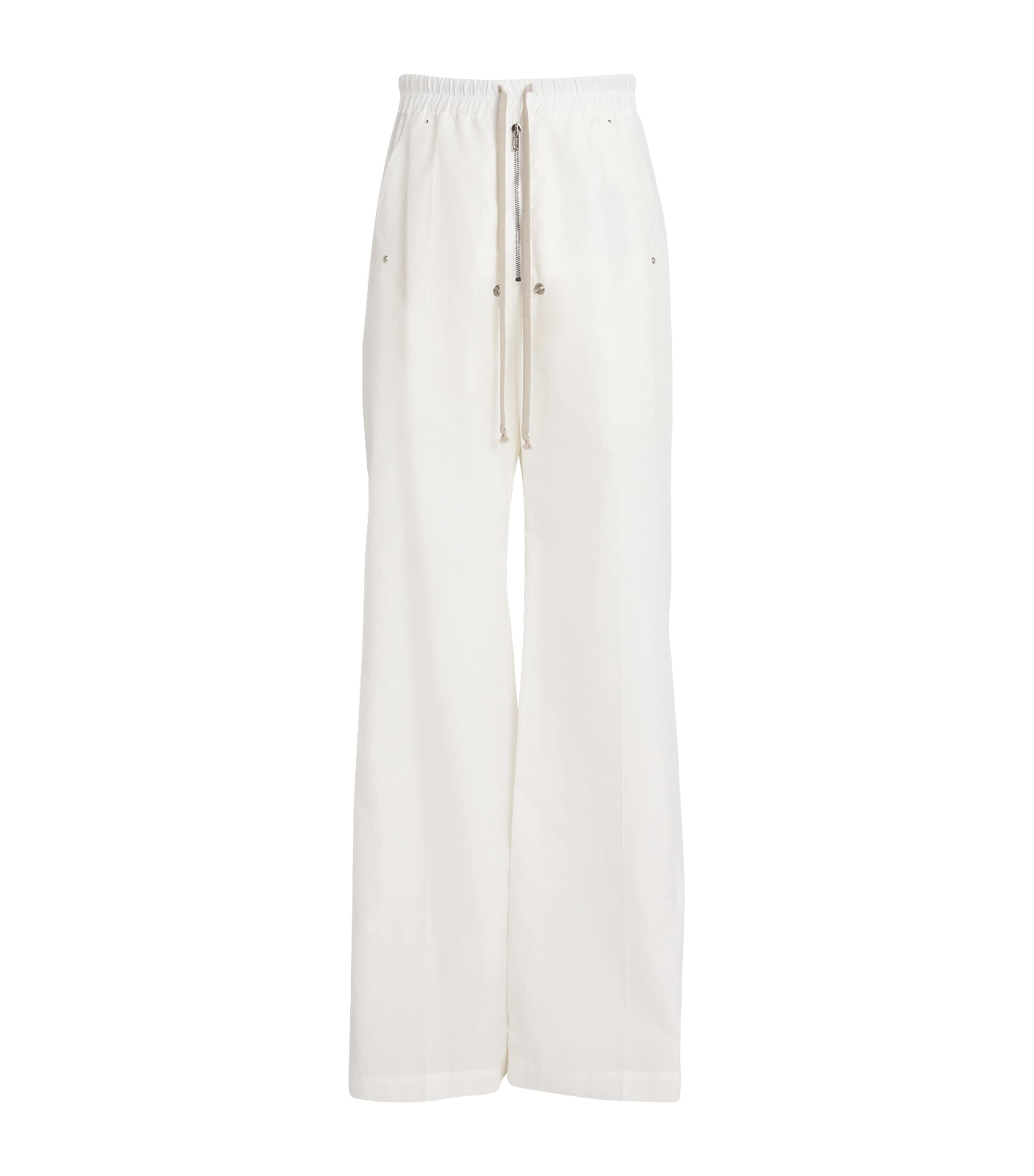 Rick Owens Ivory x Moncler Wide-Leg Bella Trousers | Harrods UK