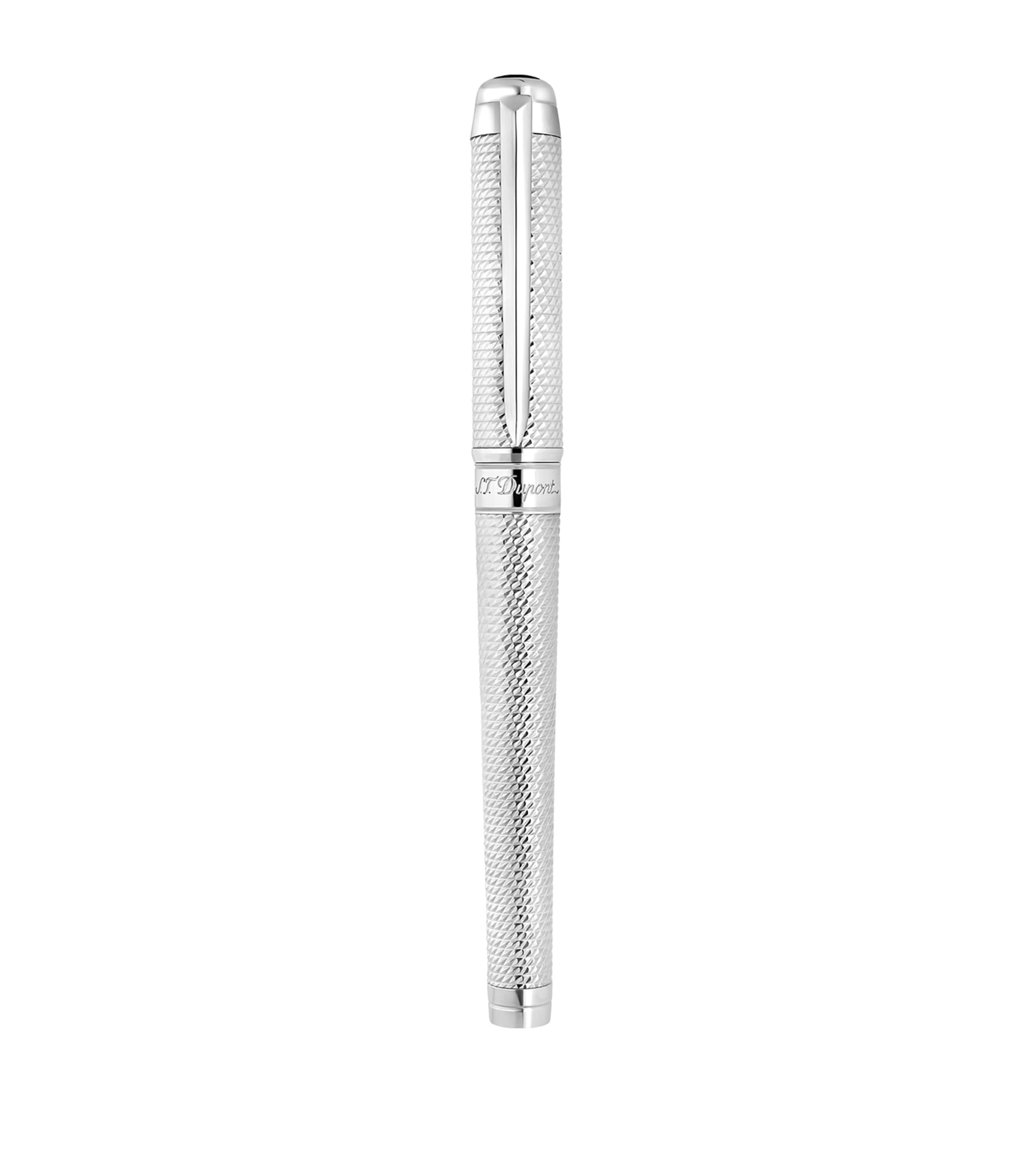 Shop St Dupont Line 2 Eternity Xl Fountain Pen In Metallic