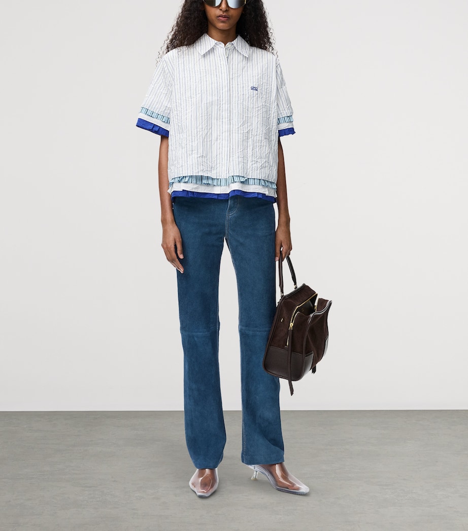 LOEWE Womens Layered Shirt White/multicolor Image 2