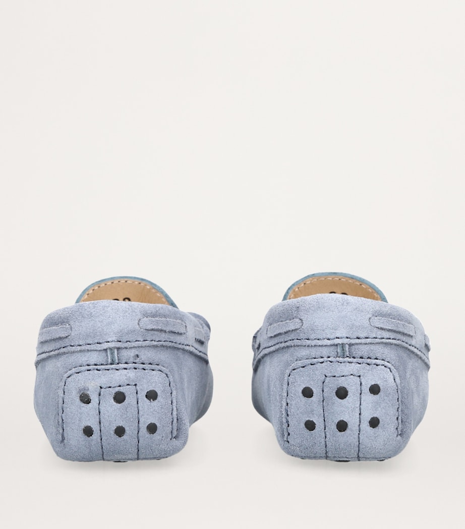 Suede Laccetto Gommini Driving Shoes MID BLUE Image 2