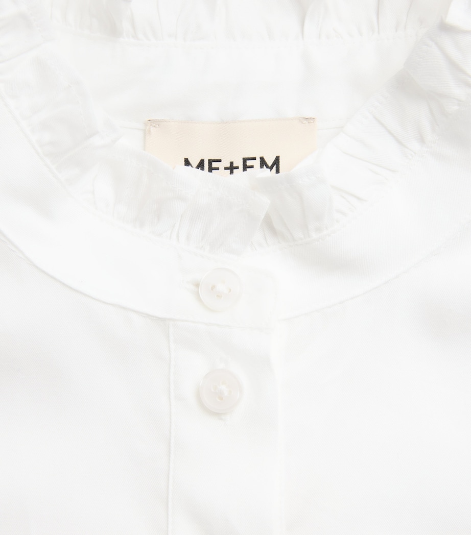 ME+EM Womens Cotton-Blend Impossibly Soft Shirt Soft White Image 6