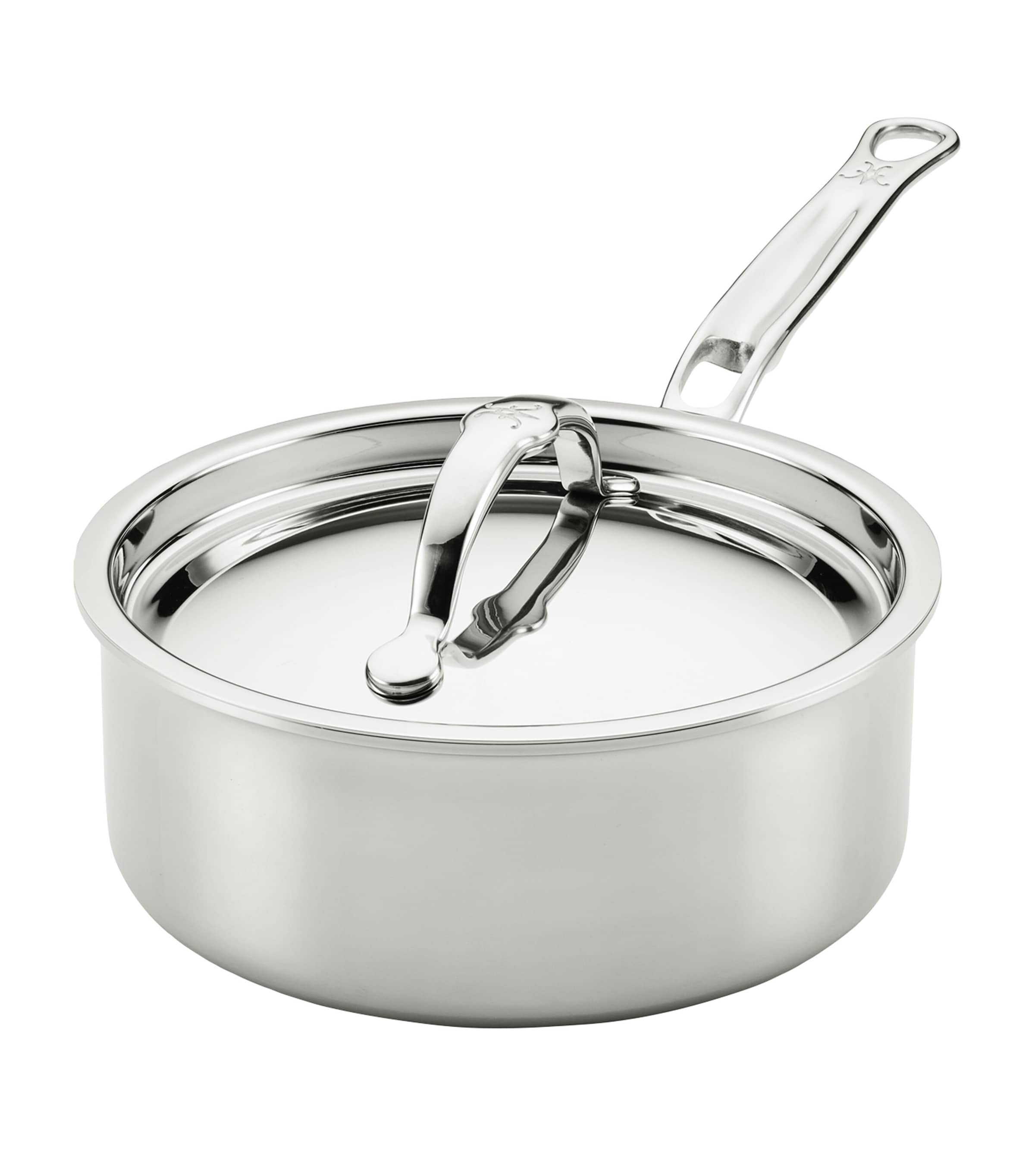 Hestan Probond Luxe Covered Saucepan In Silver