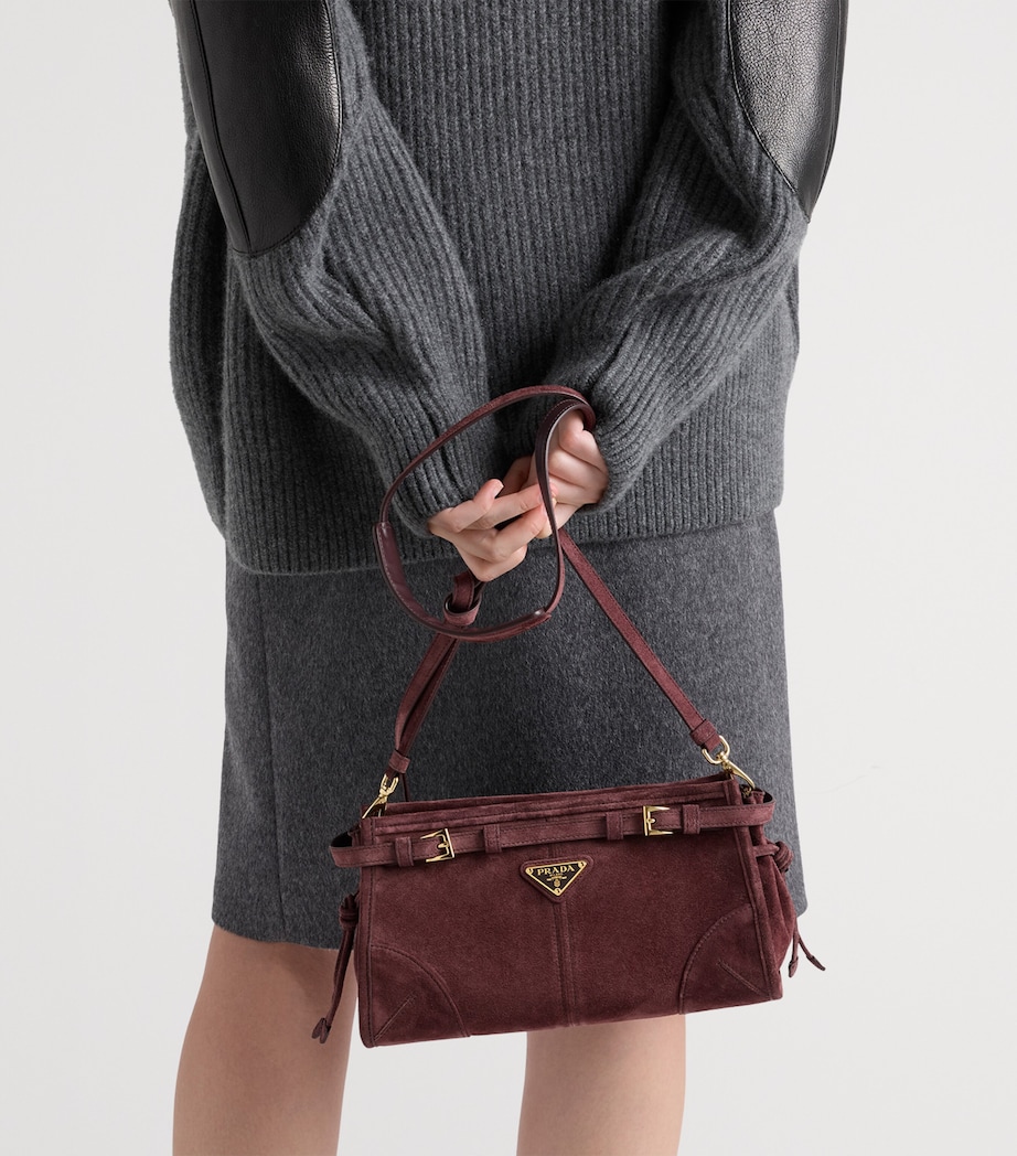 Small Suede Bonnie Top-Handle Bag F0007 Image 7