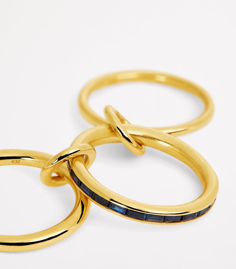 Yellow Gold and Sapphire Pyrus Ring YELLOW GOLD Image 6