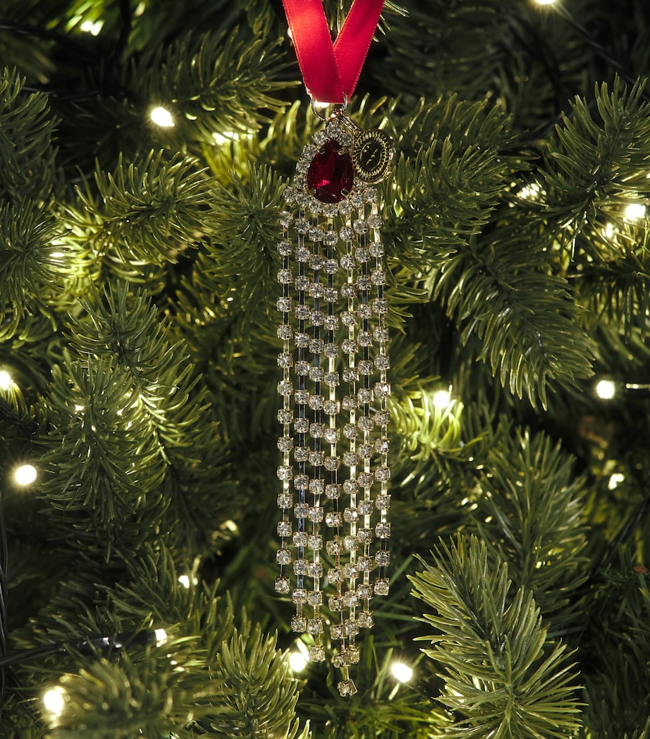 Harrods Crystal-Embellished Drop Tree Decoration Blue Image 3