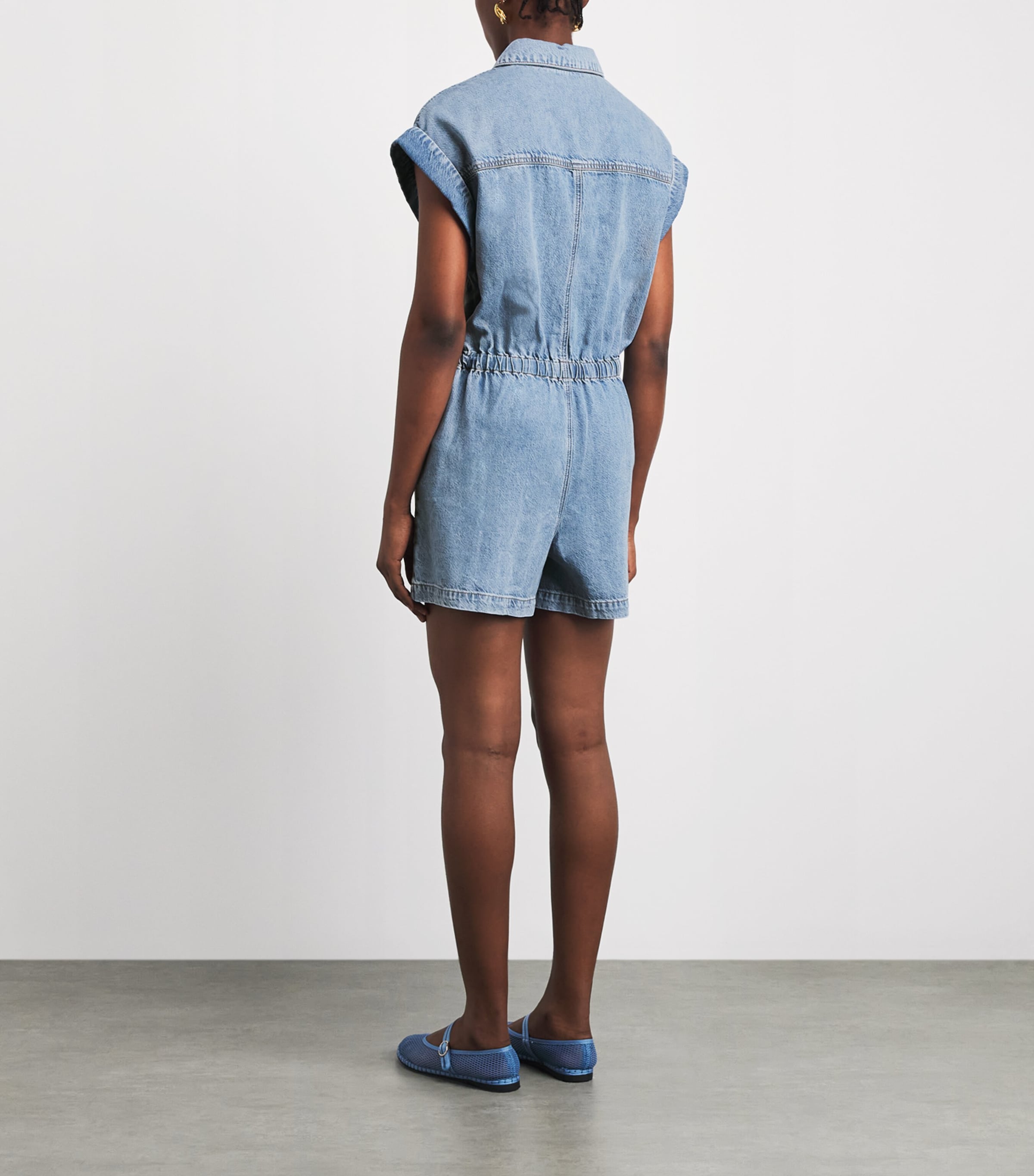PAIGE Womens Denim Maliah Playsuit Revolution Image 4