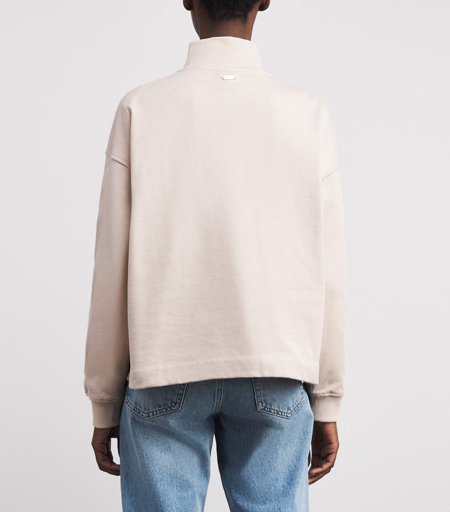 Cotton Sara Half-Zip Sweatshirt OAT Image 4
