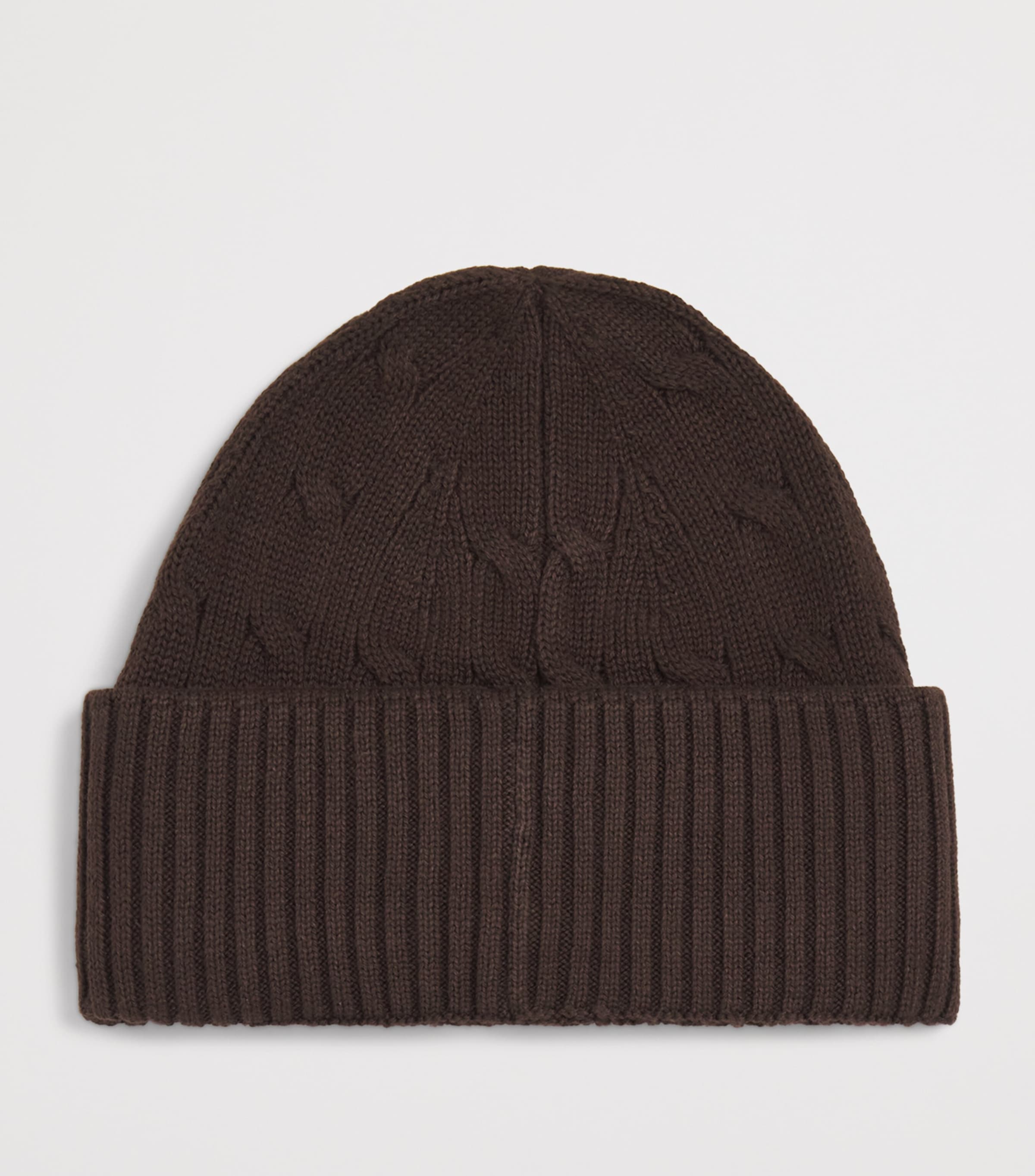 Cotton Mini Logo Beanie (6-9 Years) BRN Image 2