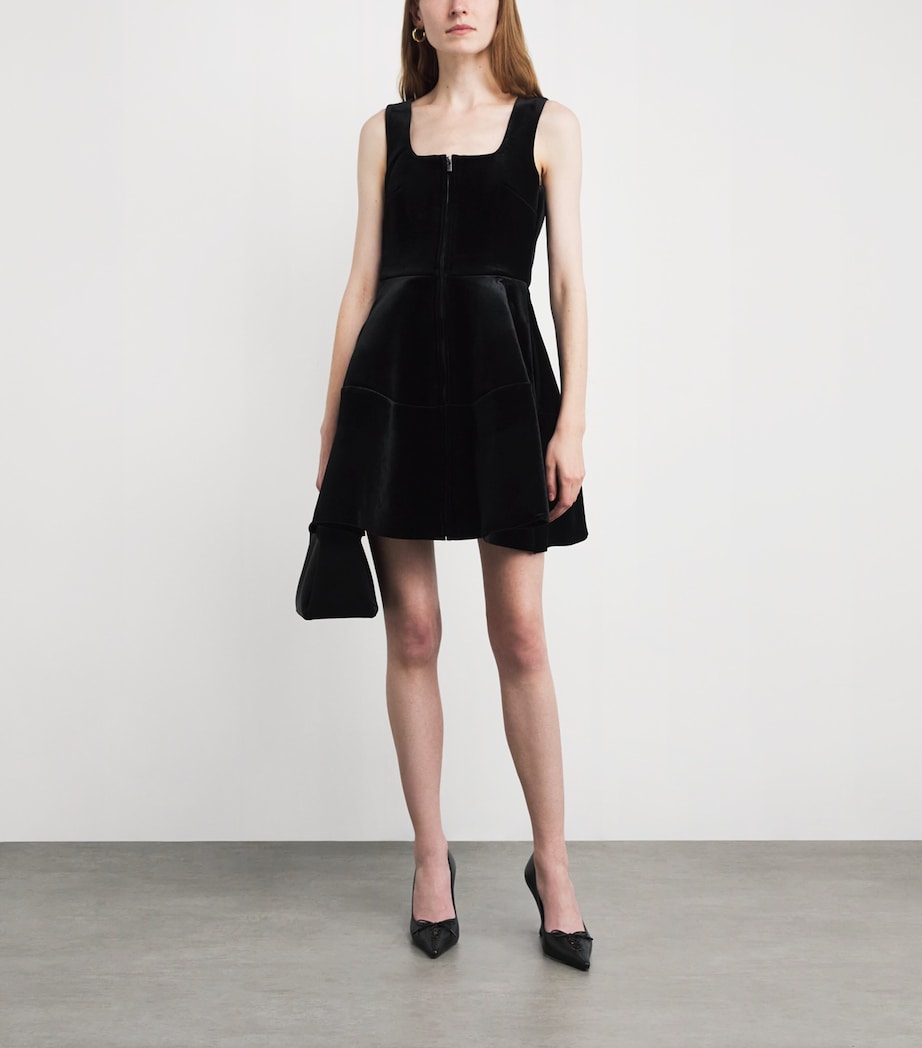 Velvet Mini Dress BLACK Image 2