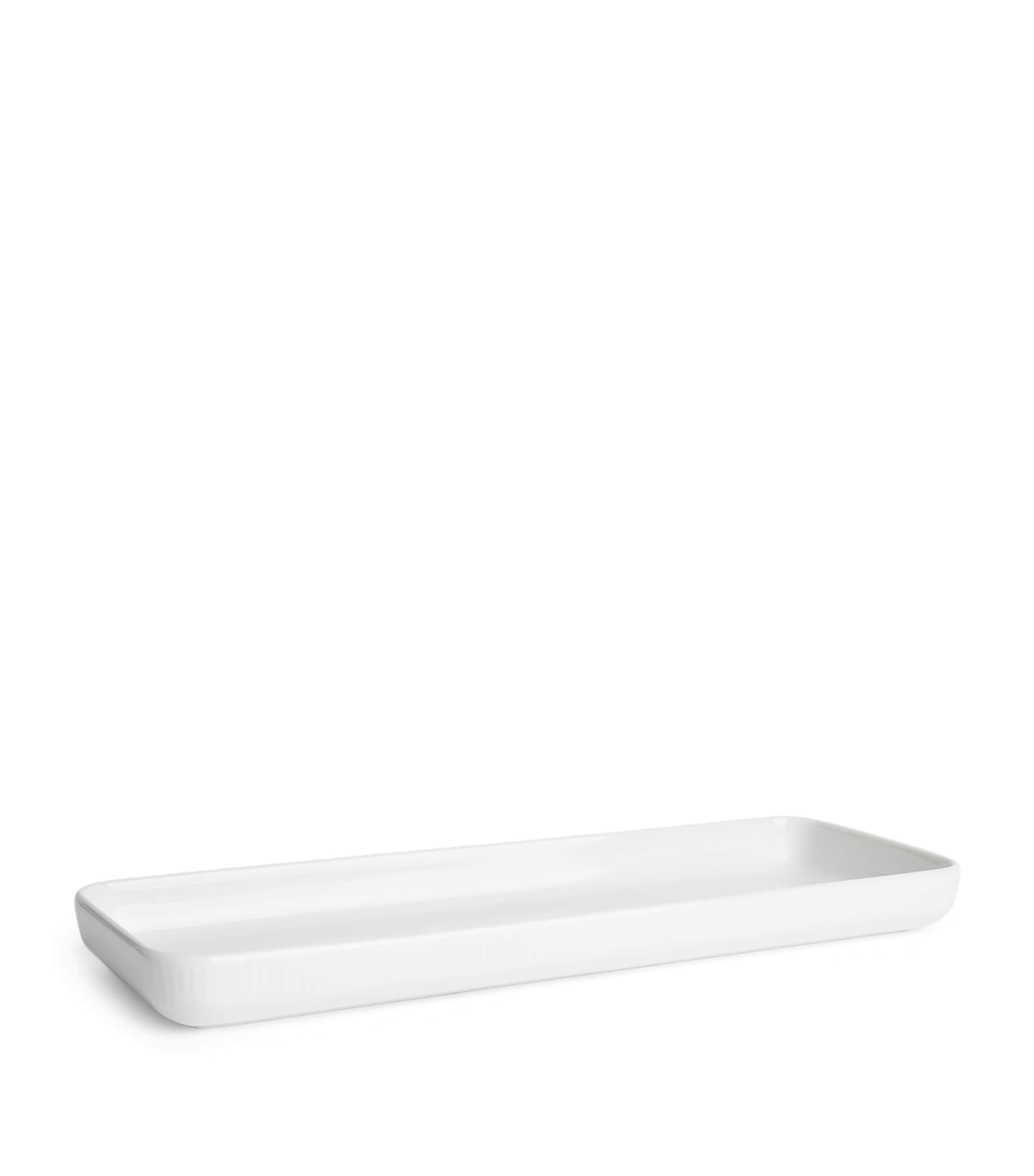 White Fluted Dish (36cm x 12.5cm) WHITE Image 2