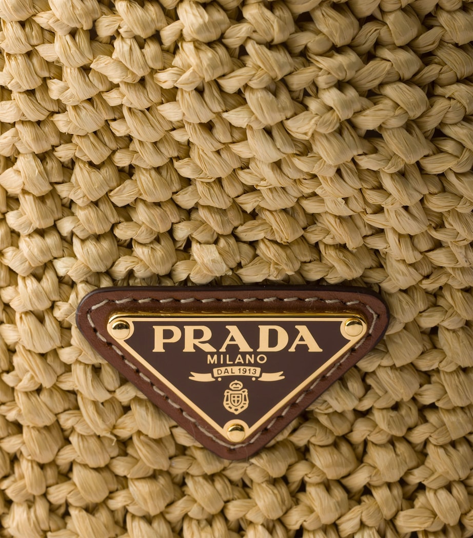 Prada Large Crochet Tote Bag Neutral Image 7