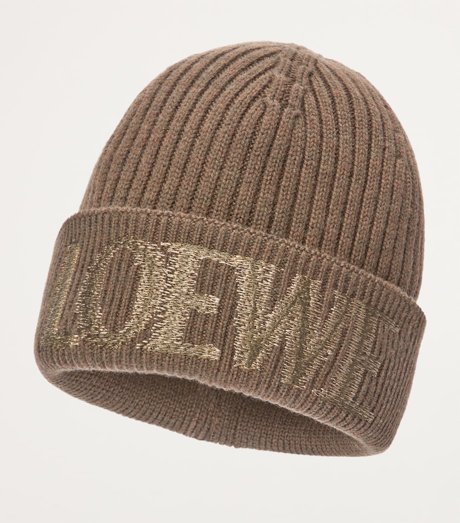 Wool-Blend Beanie LIGHT BROWN Image 2