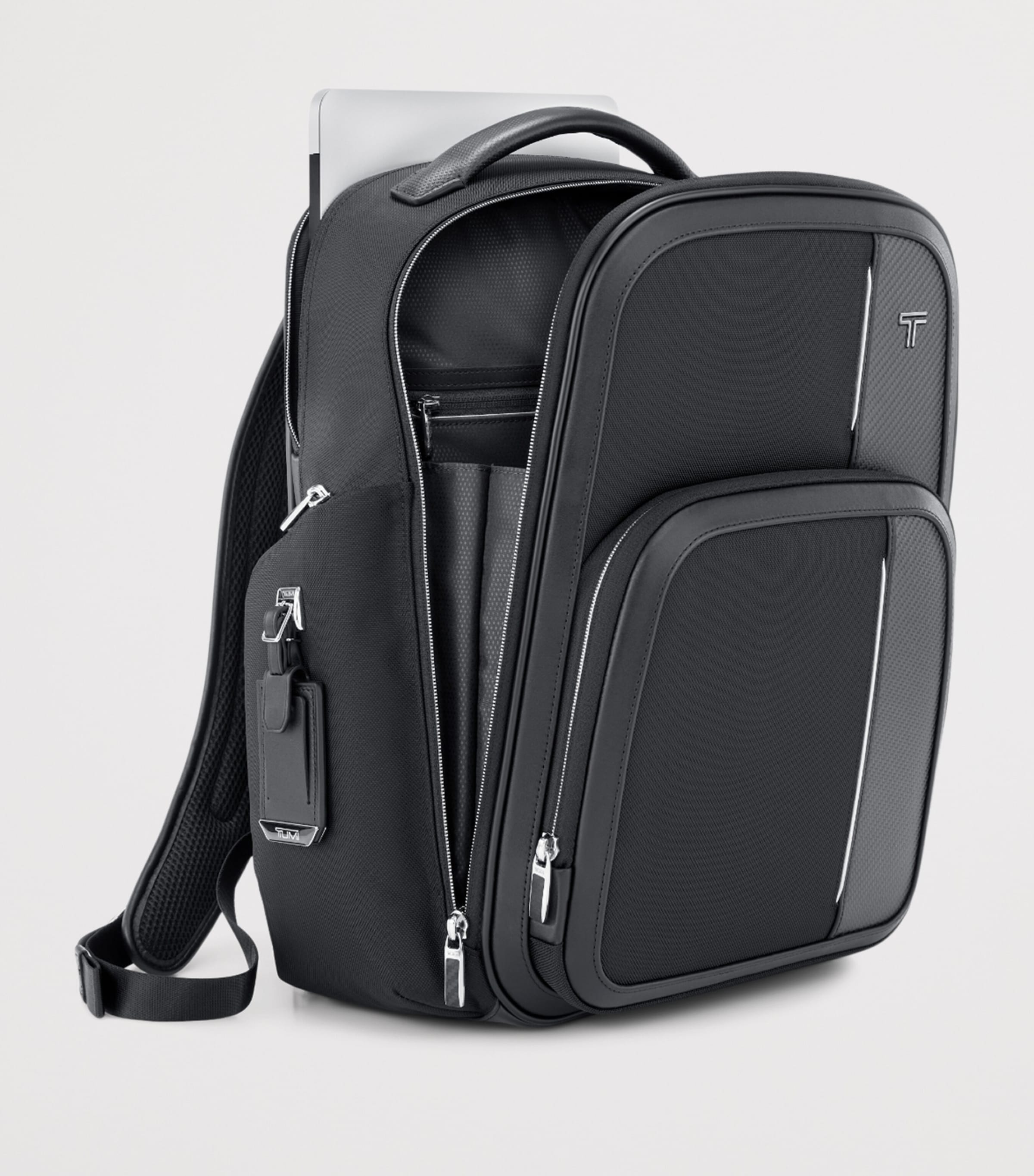 Tumi Leather Arrivé Barker Backpack Black Image 3