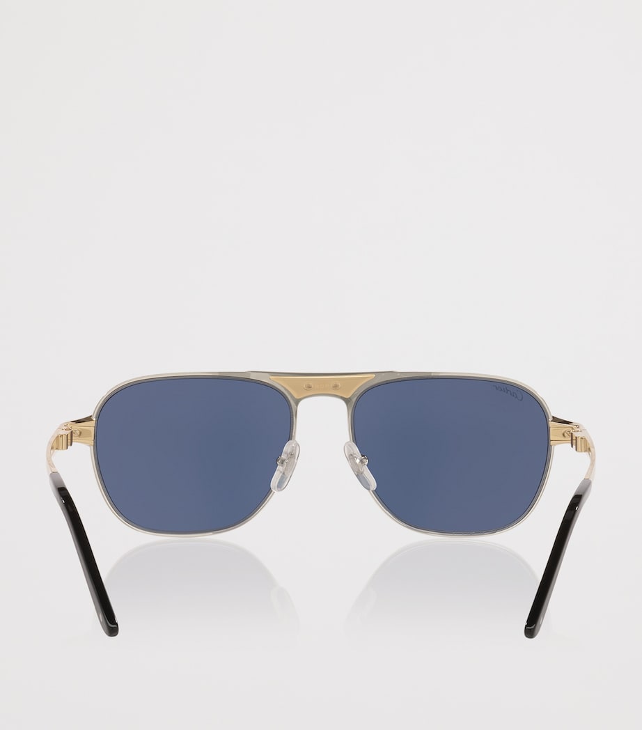 Cartier Rectangular Aviator Sunglasses Image 4