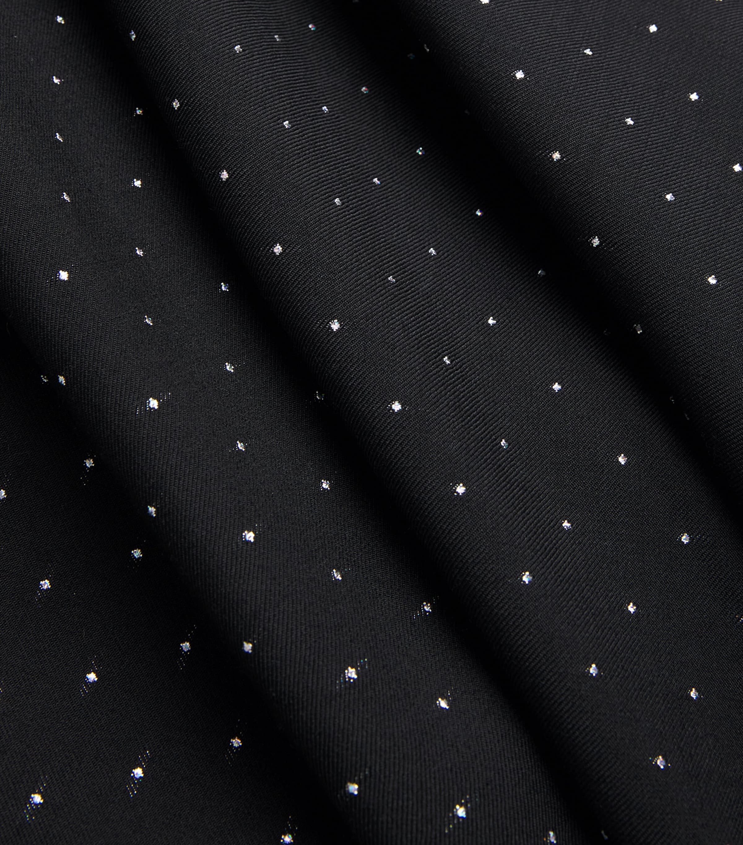 Huishan Zhang Womens Wool-Blend Charly Maxi Skirt Black Polka Dot Image 6