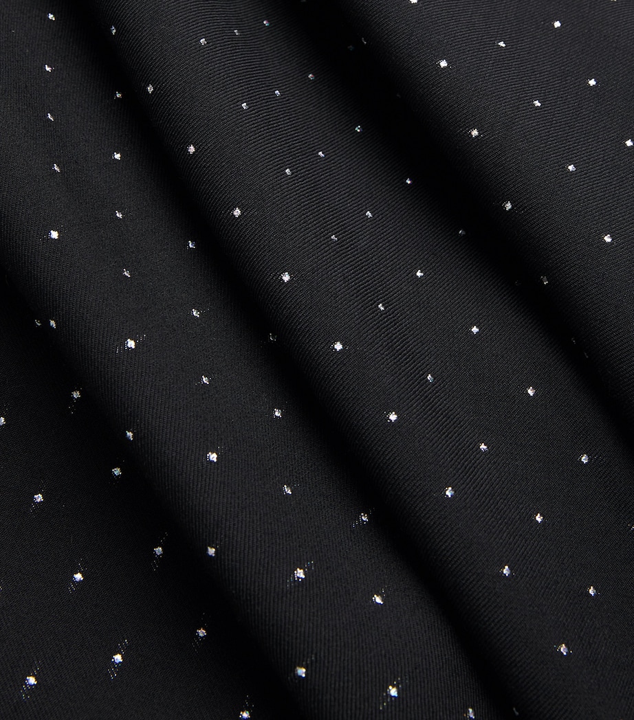 Huishan Zhang Womens Wool-Blend Charly Maxi Skirt Black Polka Dot Image 6