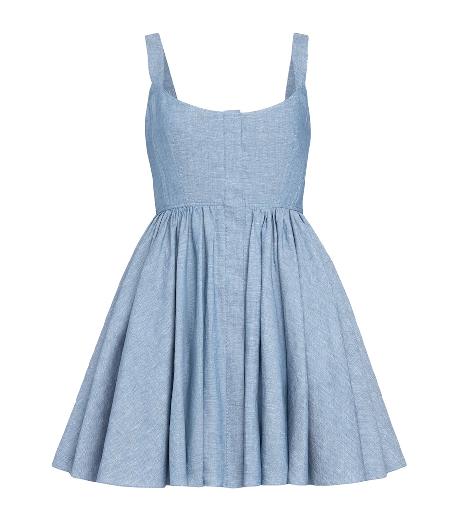 Cotton-Linen Mini Dress BLEU JEANS Image 1