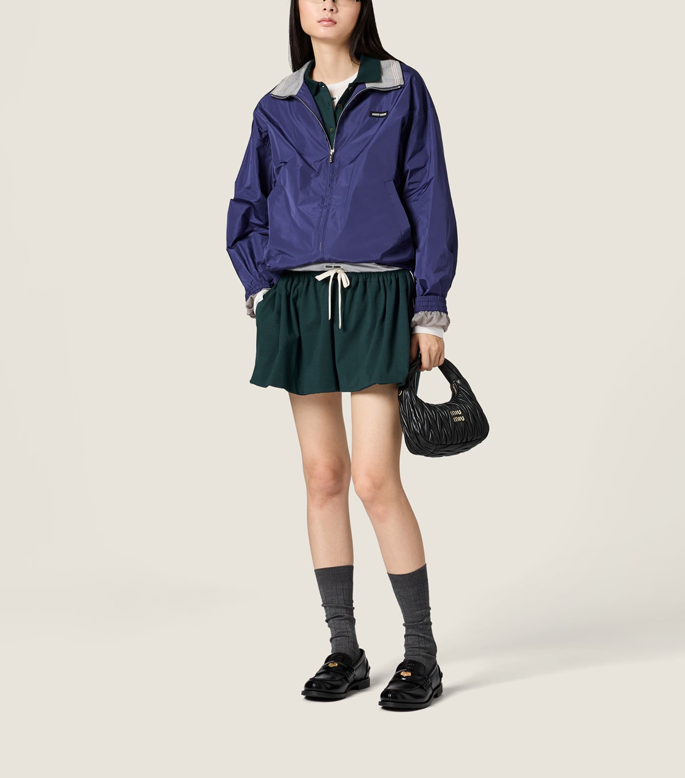 Miu Miu Womens Technical Jacket Blue Image 2