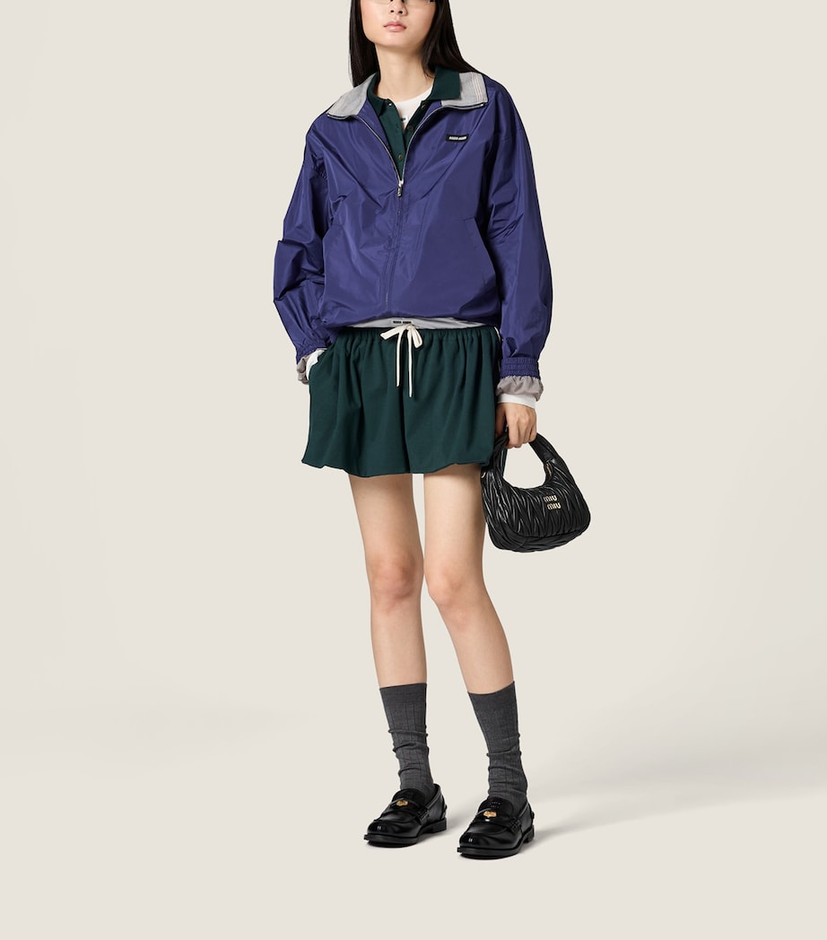 Miu Miu Womens Technical Jacket Blue Image 2