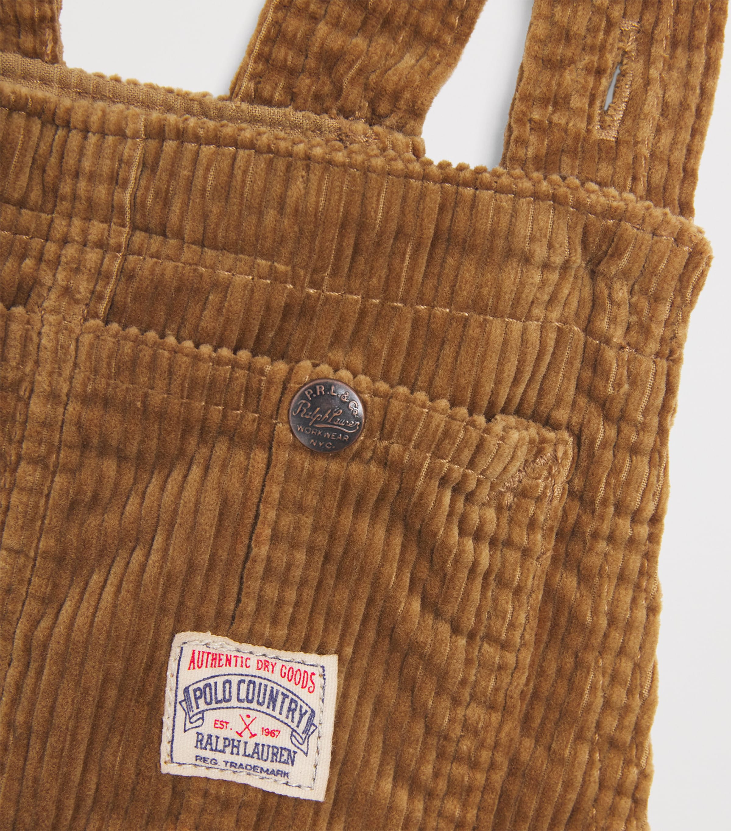 Ralph Lauren Kids Cotton Corduroy Dungarees (2-7 Years) Khaki Image 3