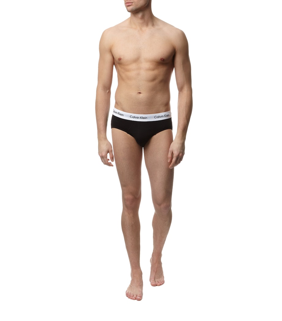 Cotton Stretch Hip Briefs (Pack of 3) BLACK Image 2