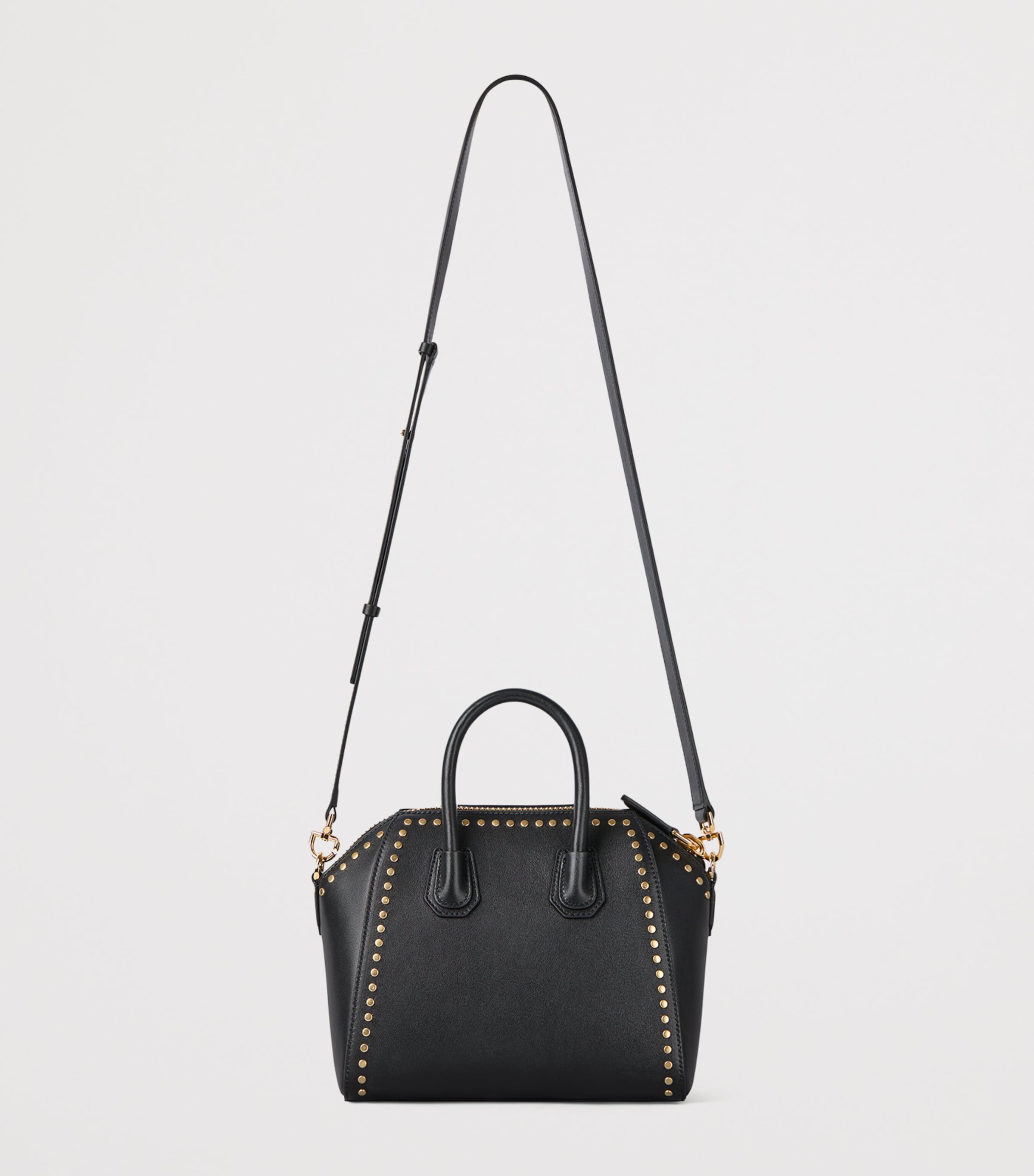 Mini Leather Antigona Top-Handle Bag BLACK Image 4