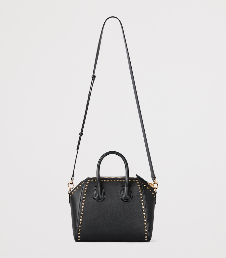 Mini Leather Antigona Top-Handle Bag BLACK Image 4