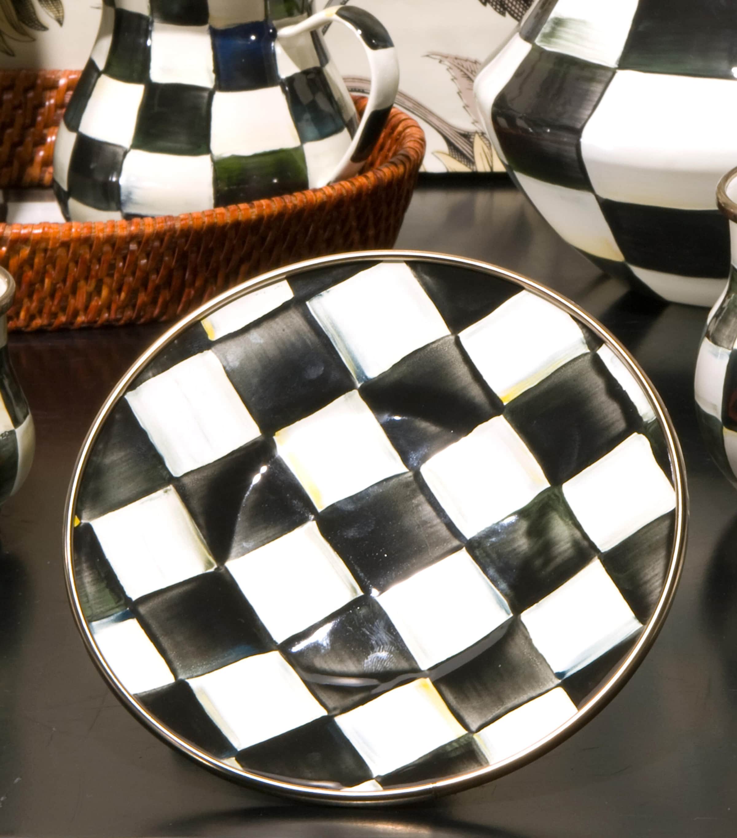 Courtly Check Saucer BLACK Image 4