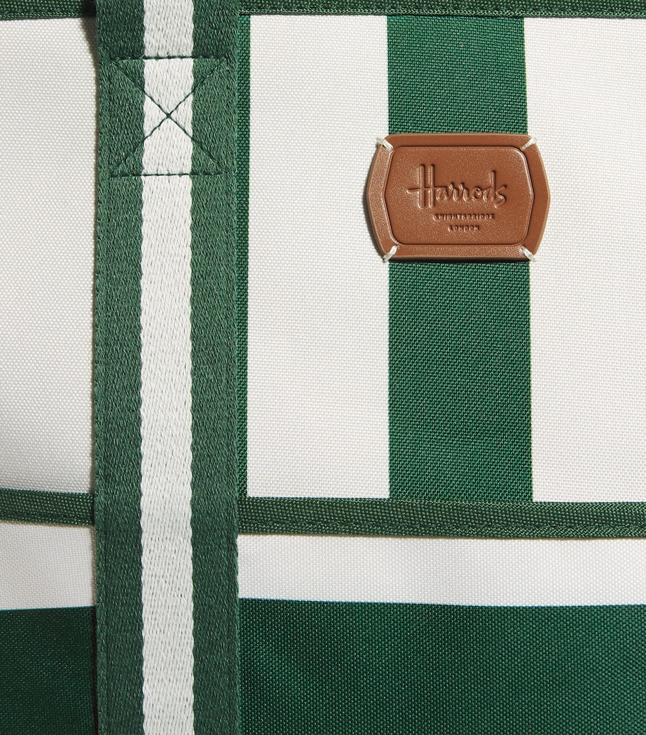 Striped Cooler Tote Bag HARRODS GREEN Image 5
